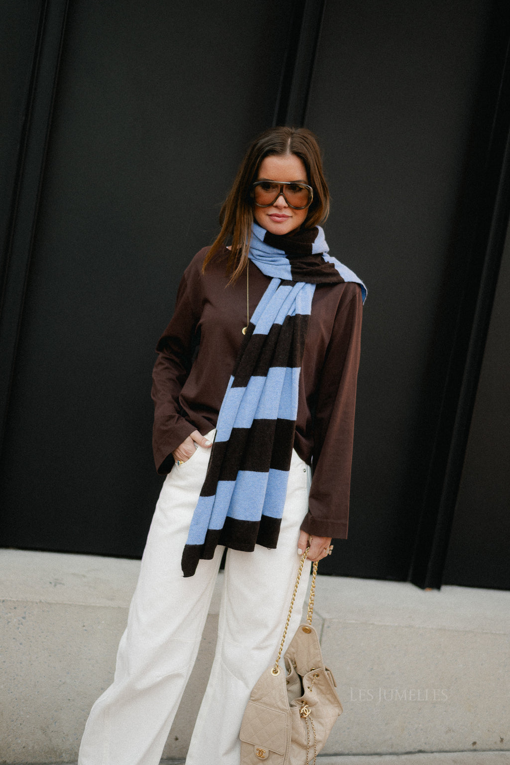 Adela barrel jeans white