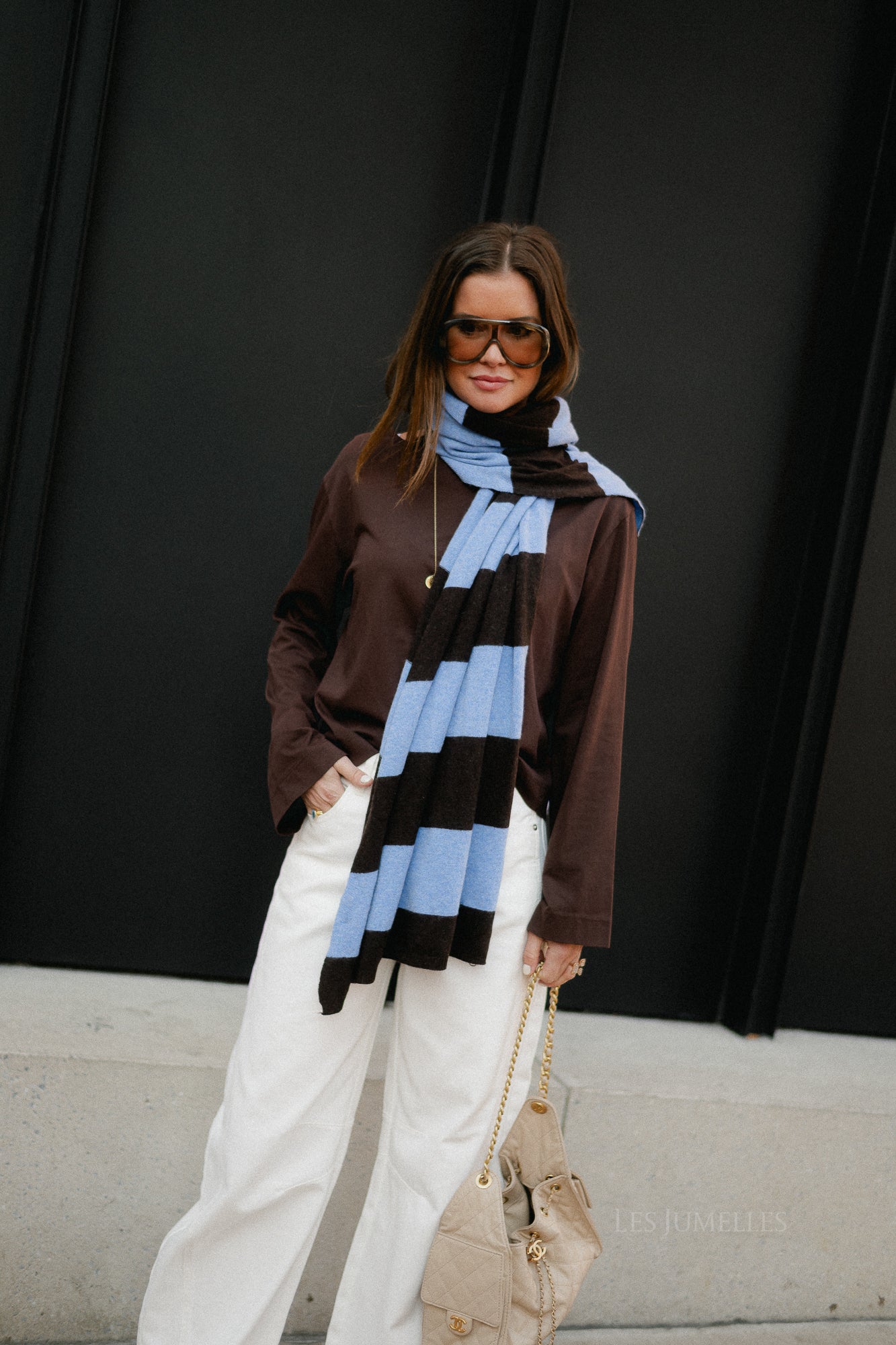 Adela barrel jeans white