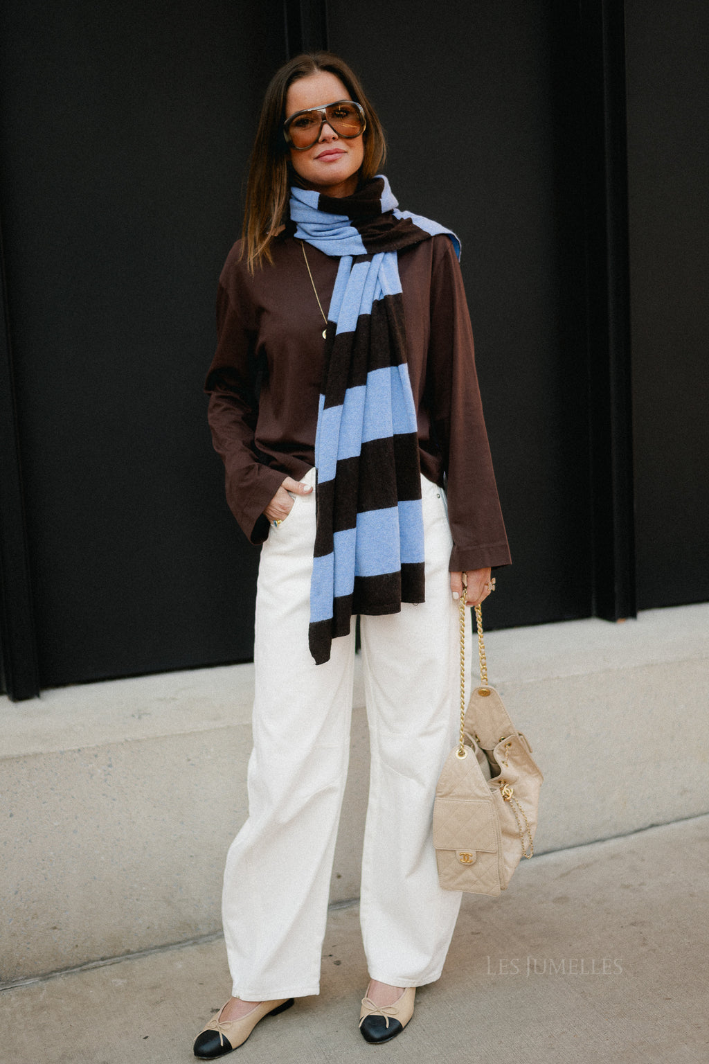 Adela barrel jeans white