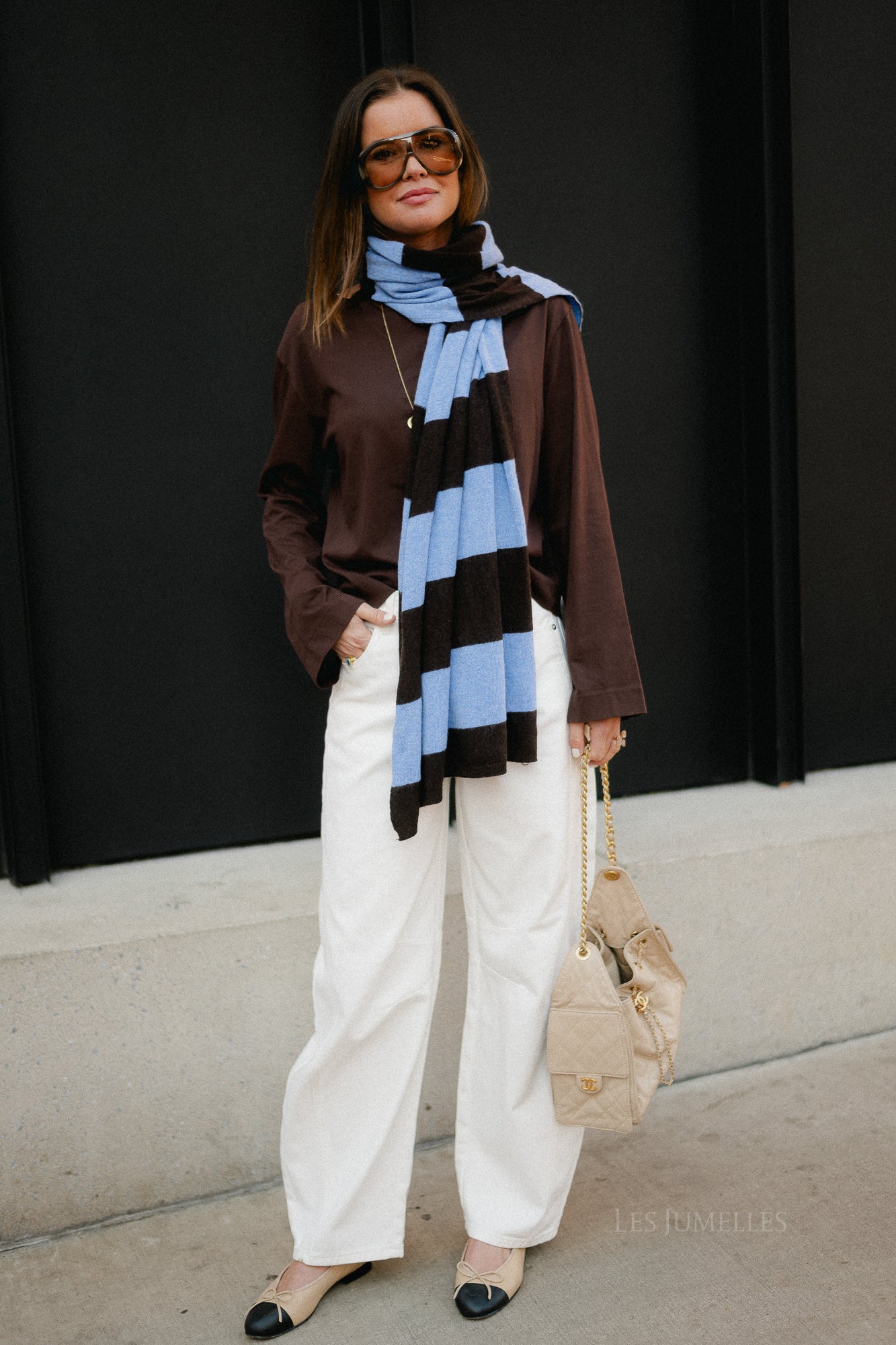 Adela barrel jeans white