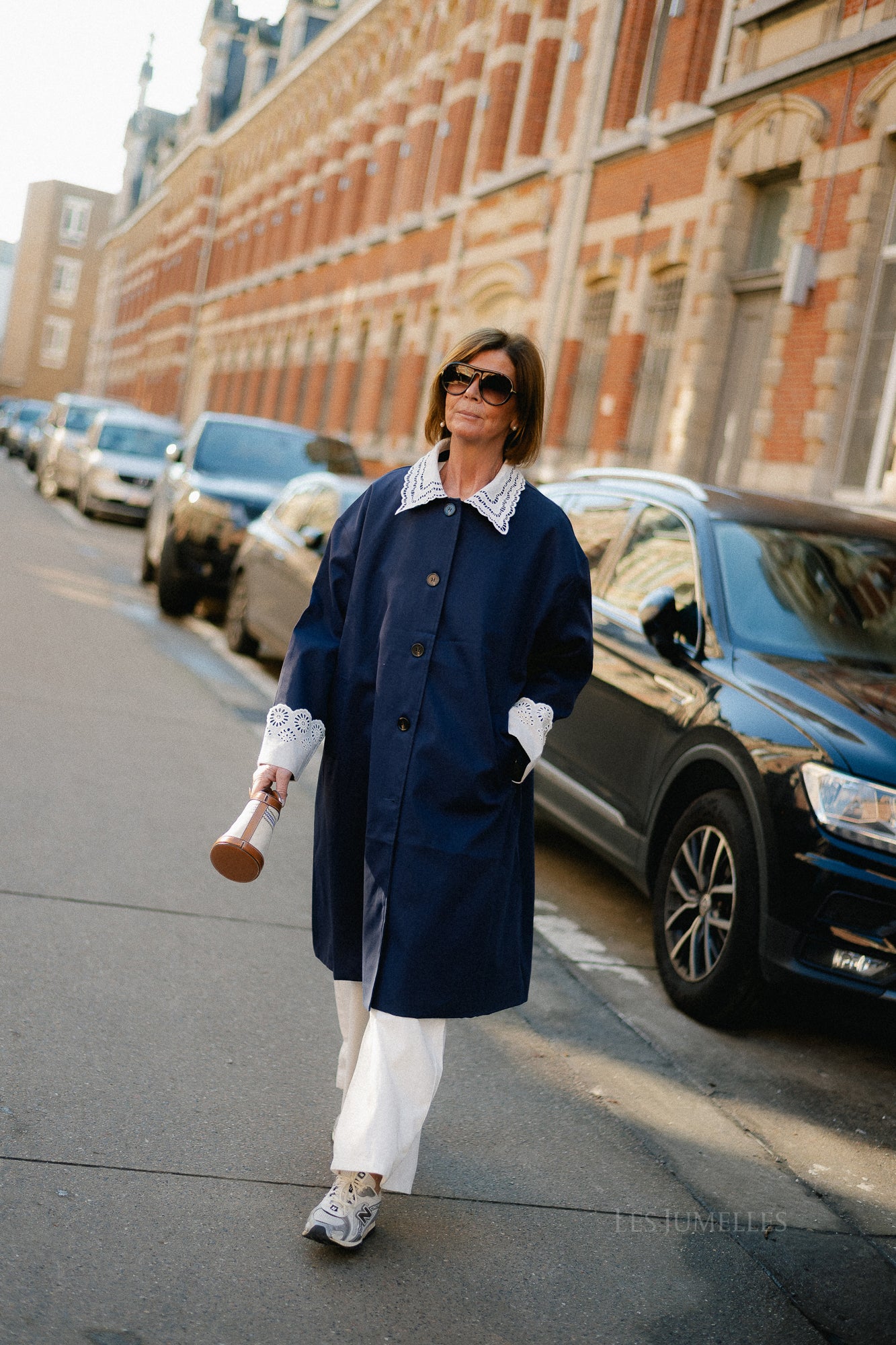 Melanie oversized trenchcoat navy blue