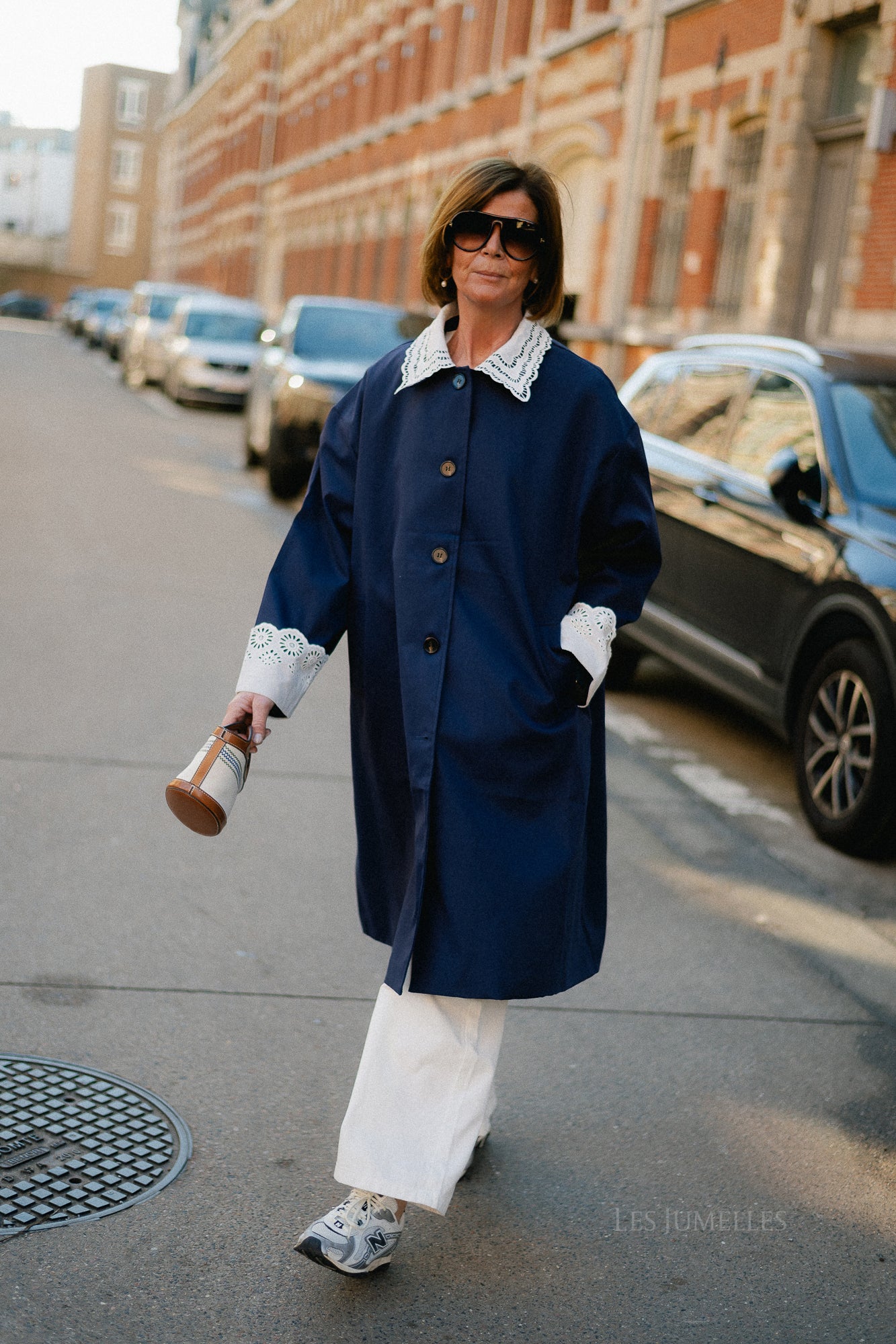 Melanie oversized trenchcoat navy blue