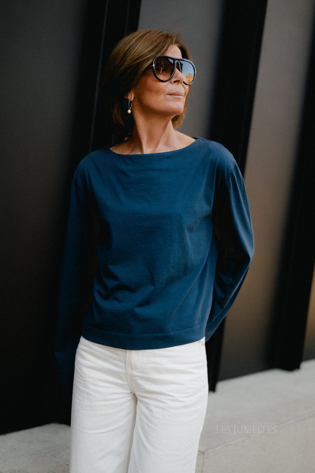 Alizée boatneck longsleeve night sky