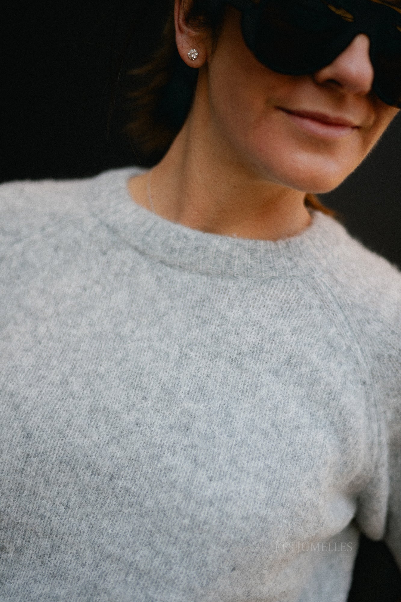 YASEnya SS knit pullover light grey melange