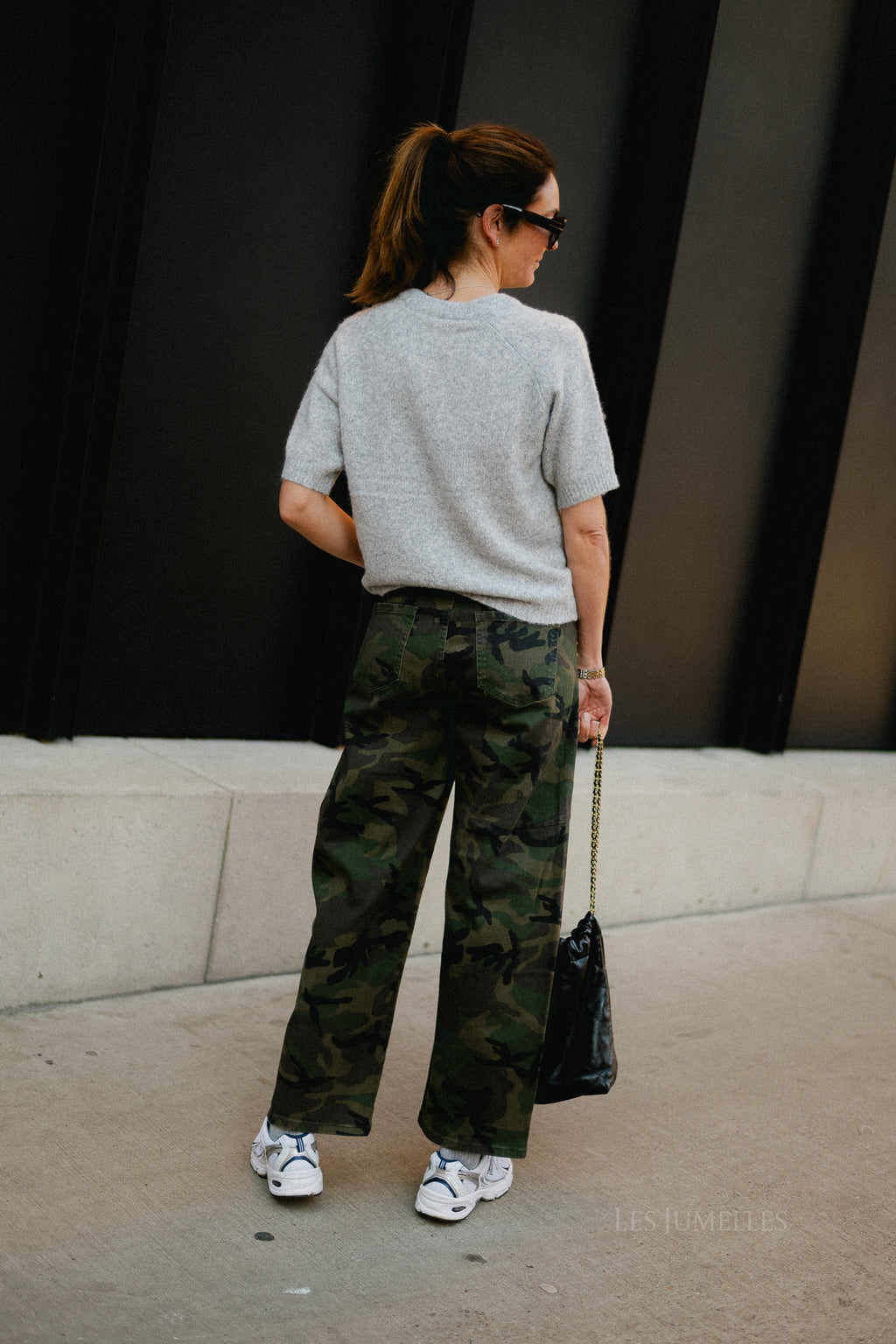YASEnya SS knit pullover light grey melange