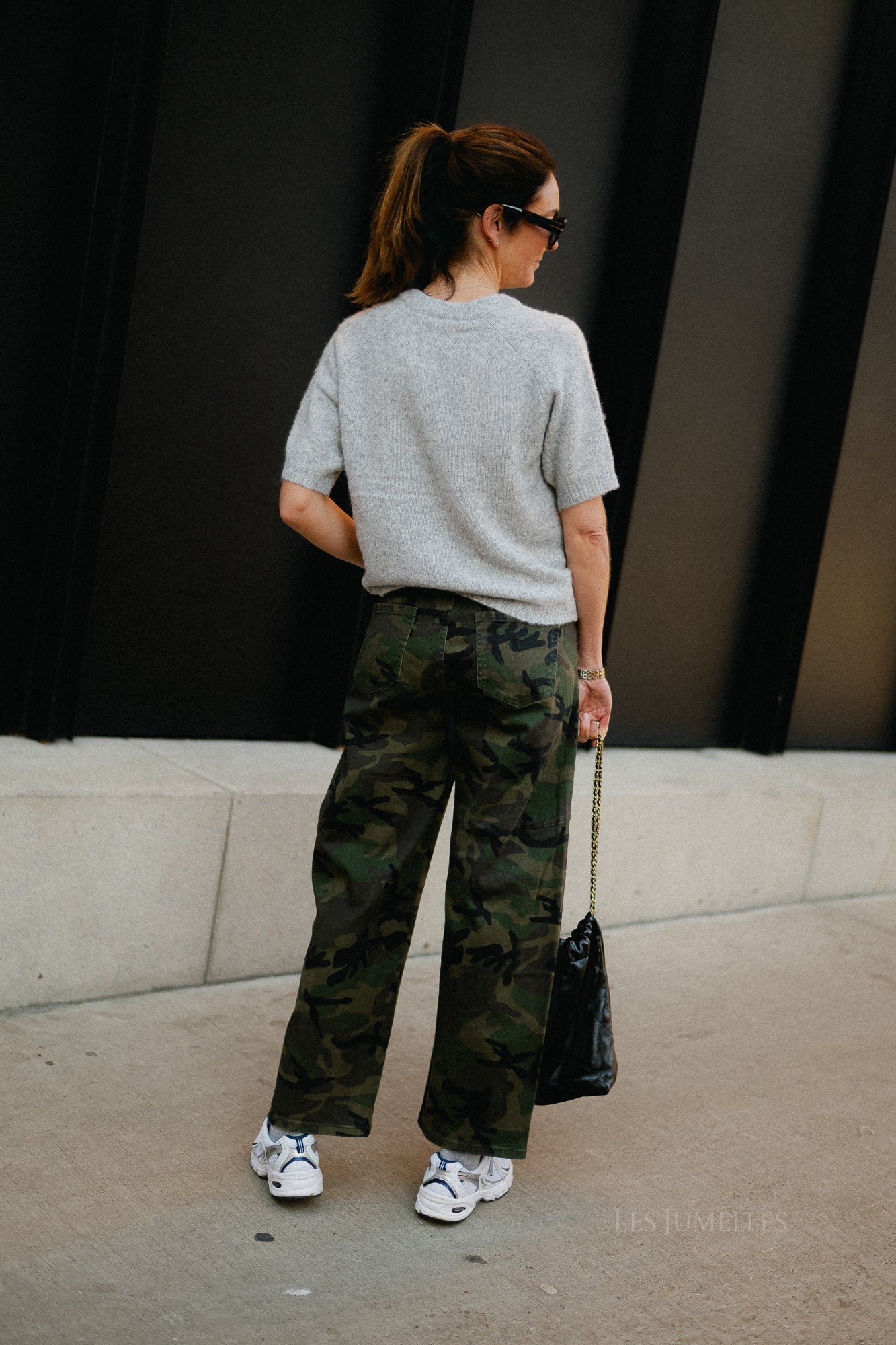 YASEnya SS knit pullover light grey melange