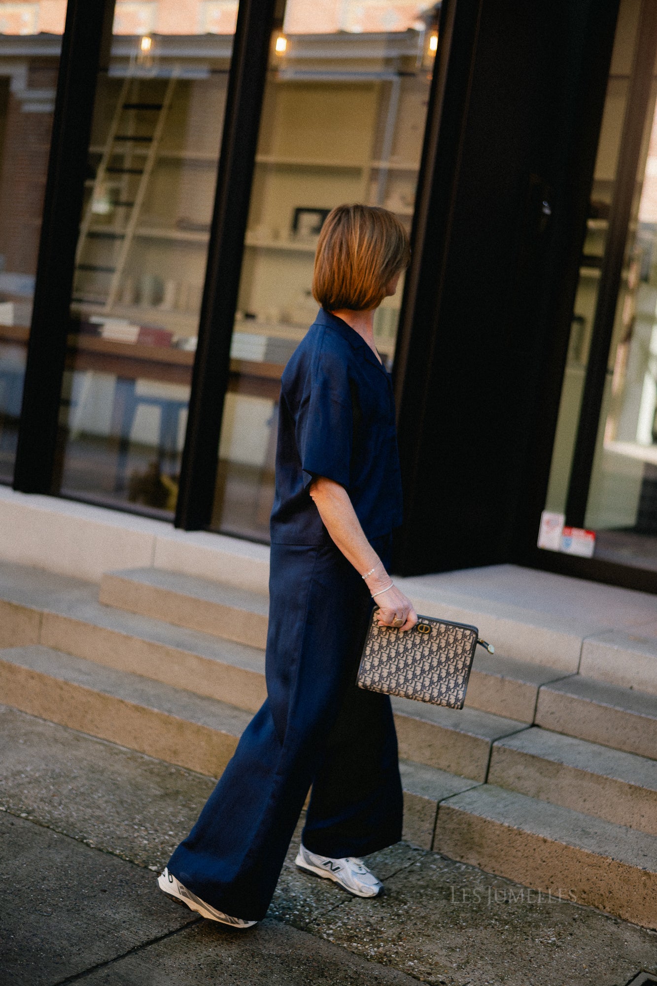 SLFLyra 2/4 boxy linen blend shirt dark sapphire