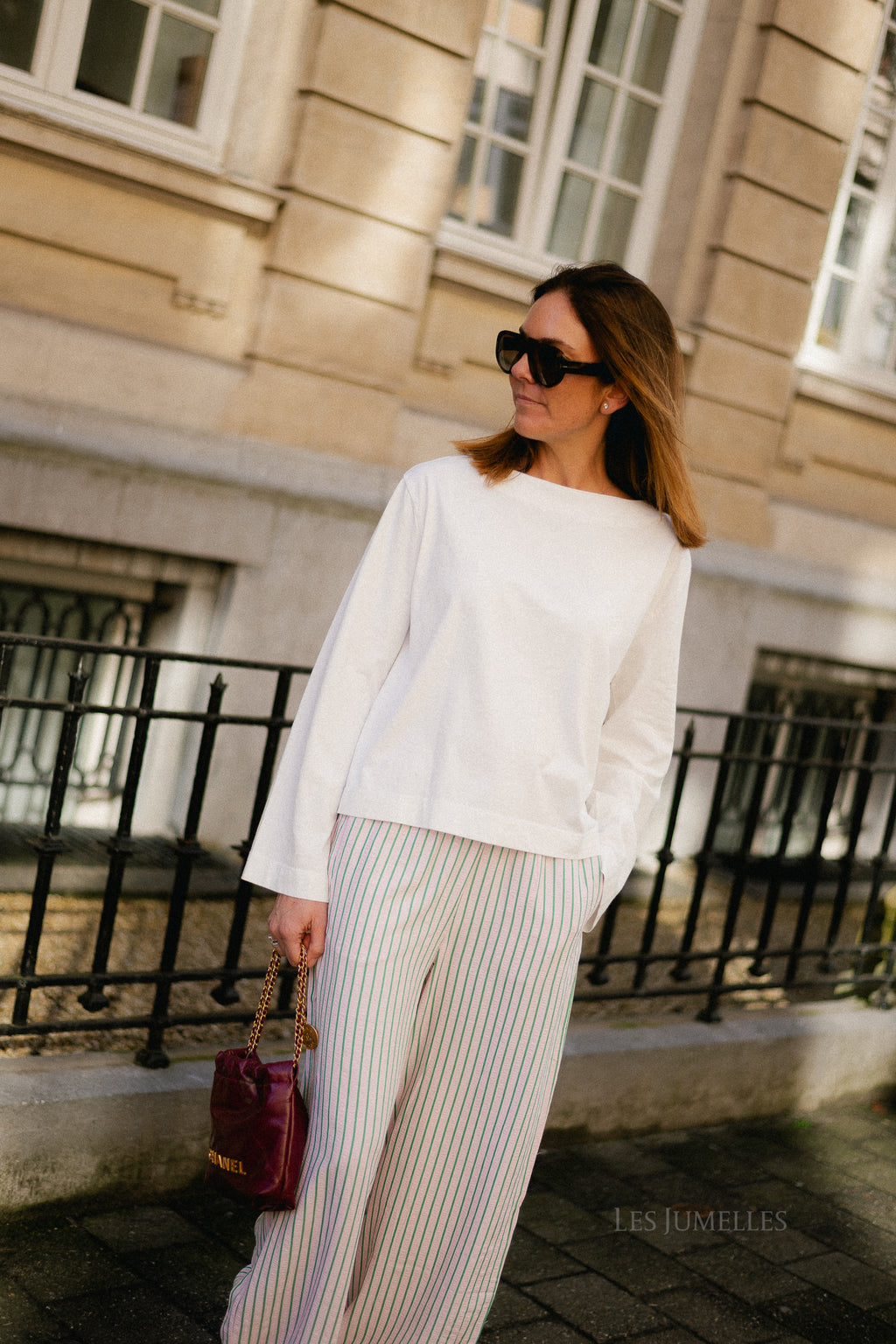 Alizée boatneck longsleeve white