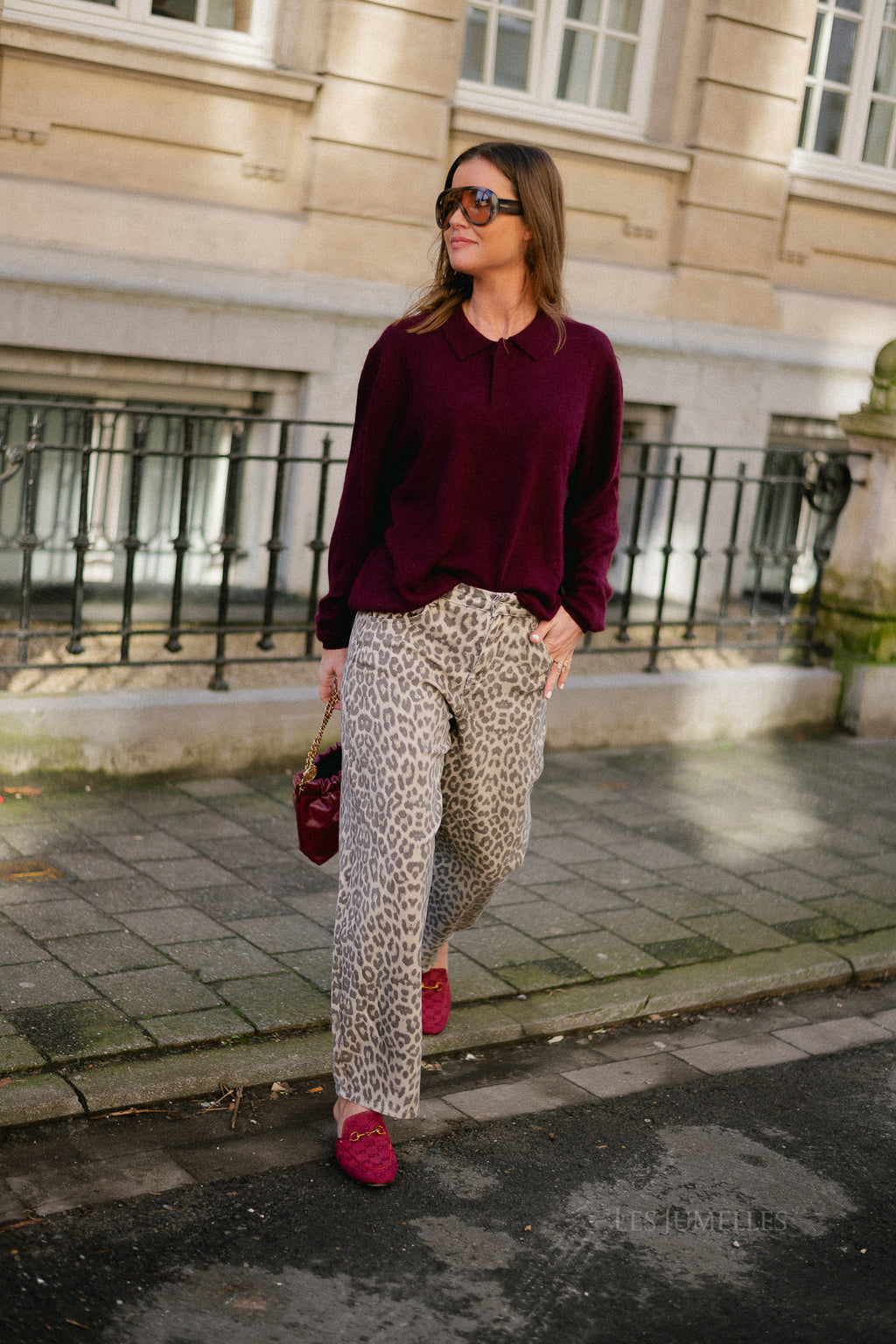 Lisa balloon fit jeans leopard