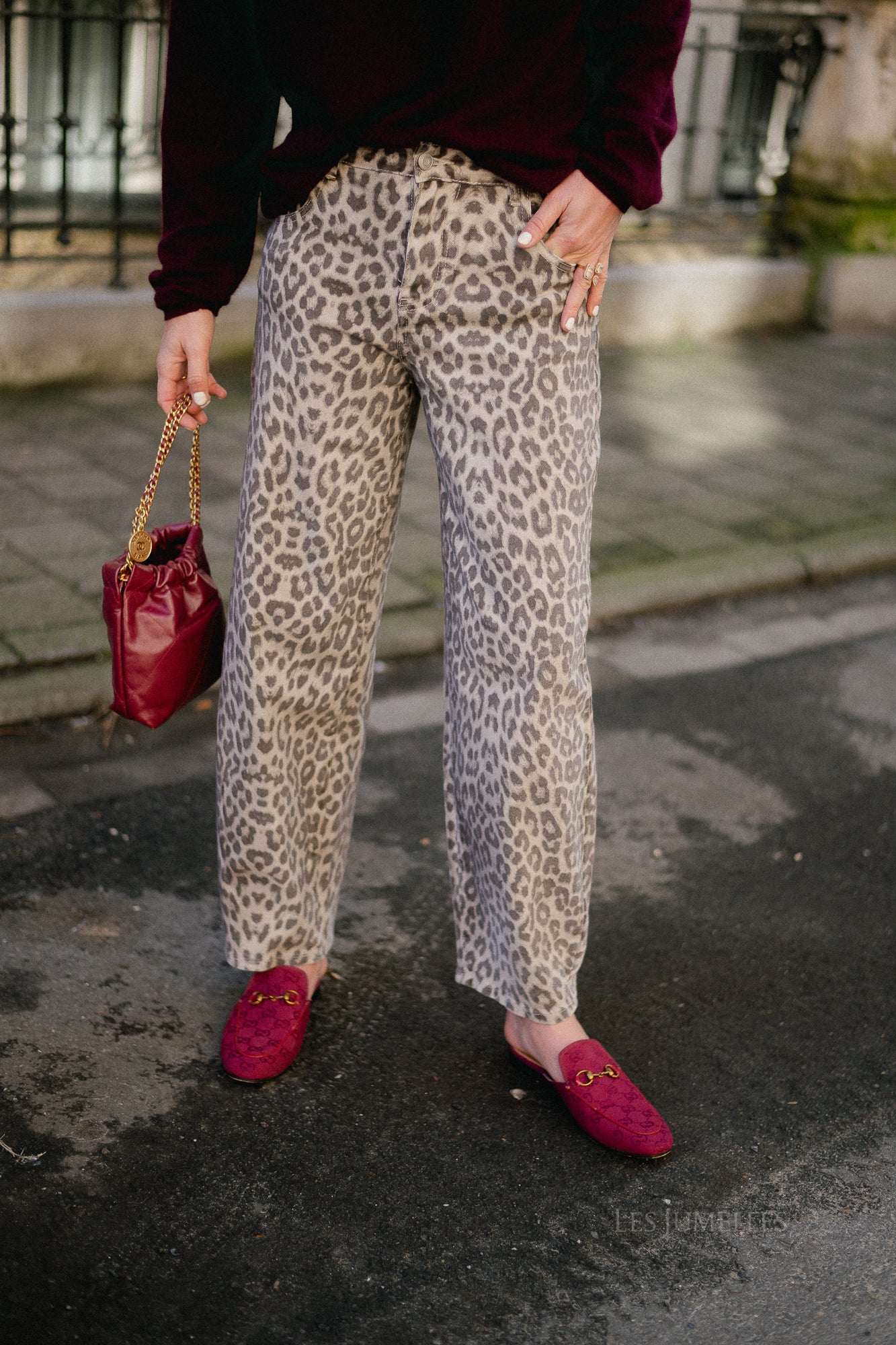 Lisa balloon fit jeans leopard