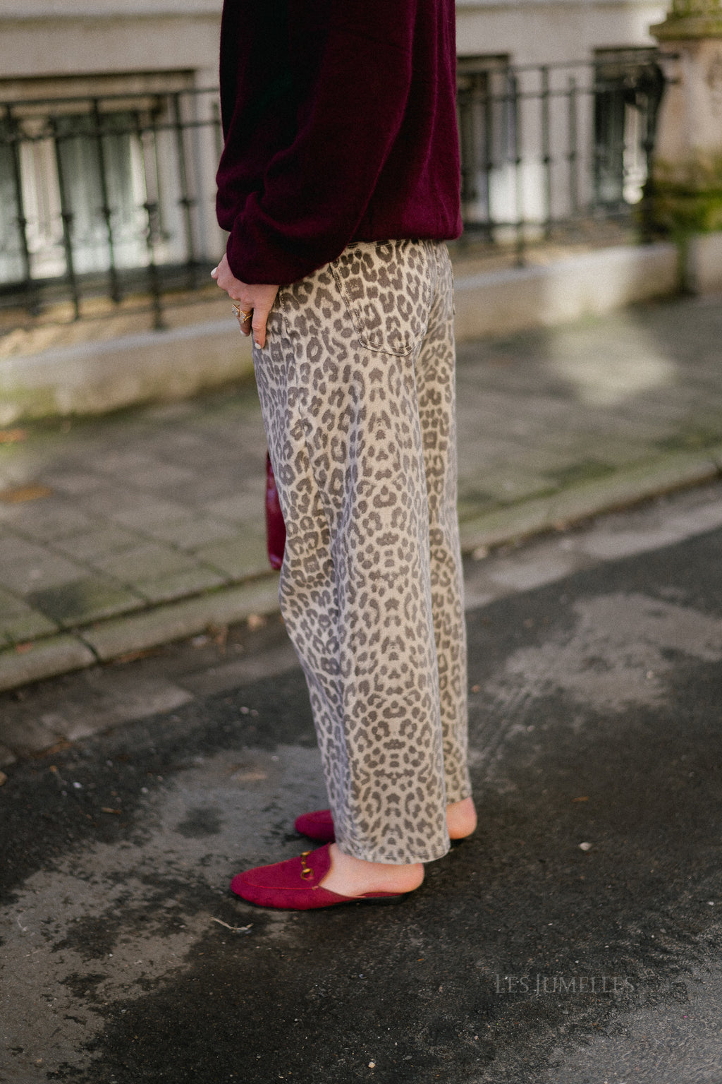 Lisa balloon fit jeans leopard