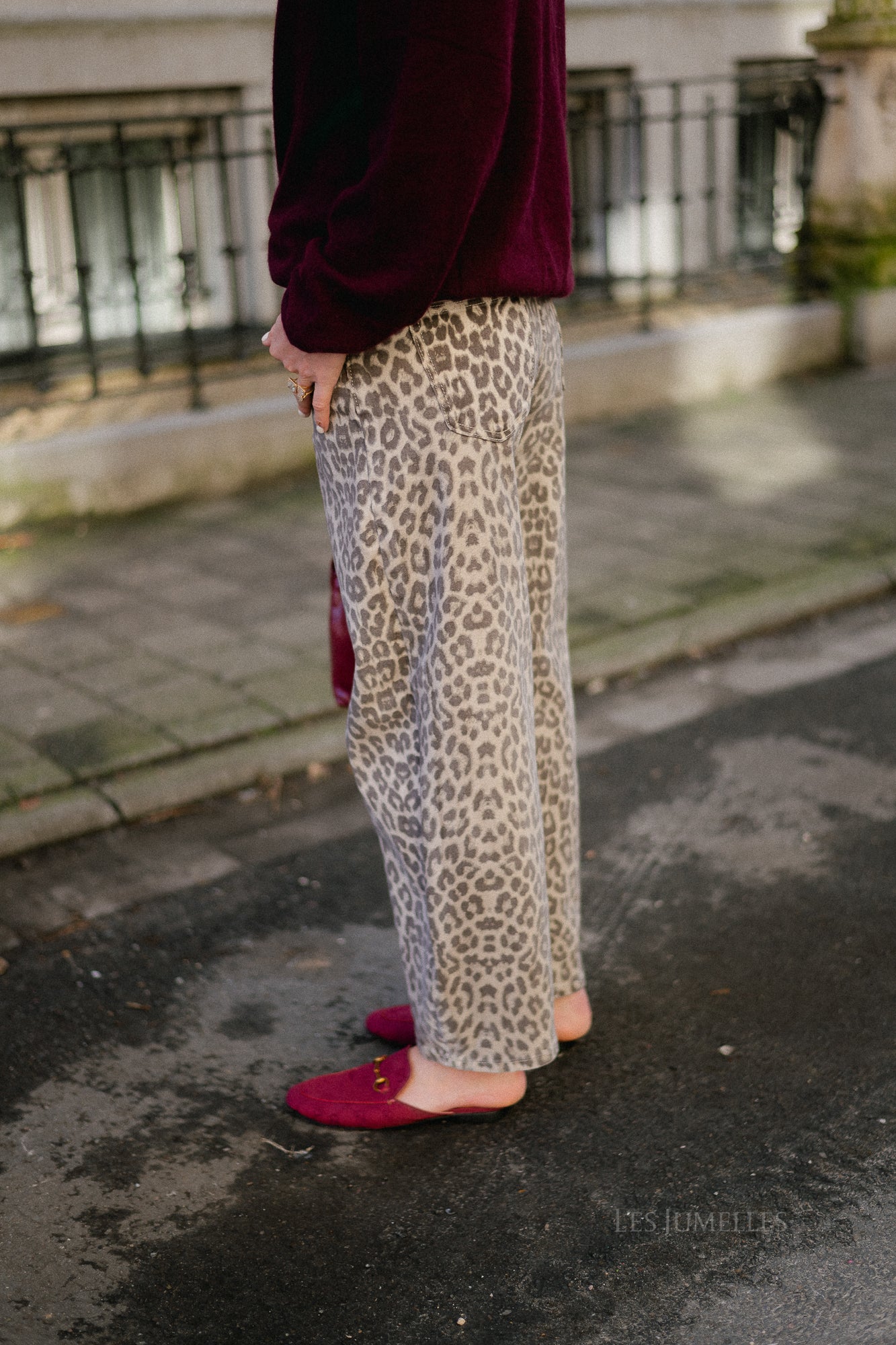 Lisa balloon fit jeans leopard