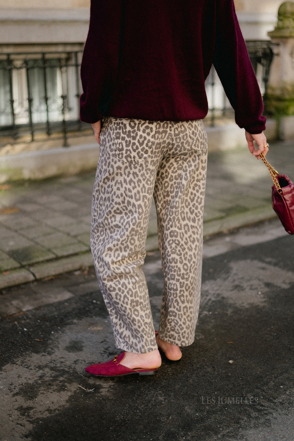 Lisa balloon fit jeans leopard