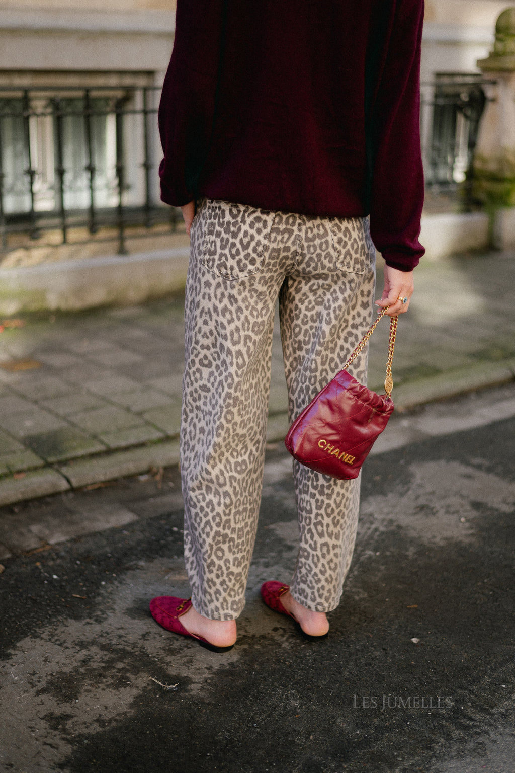 Lisa balloon fit jeans leopard