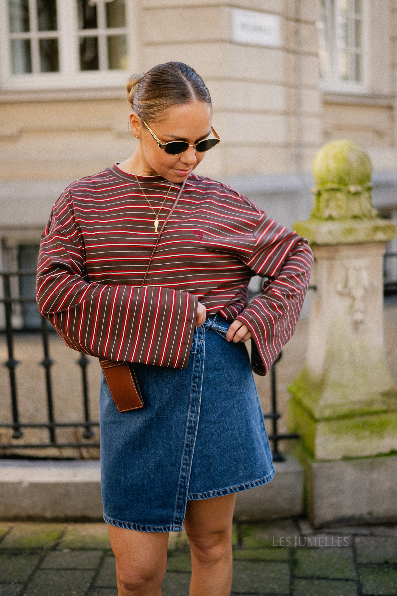 Tommy longsleeve saddle brown/red