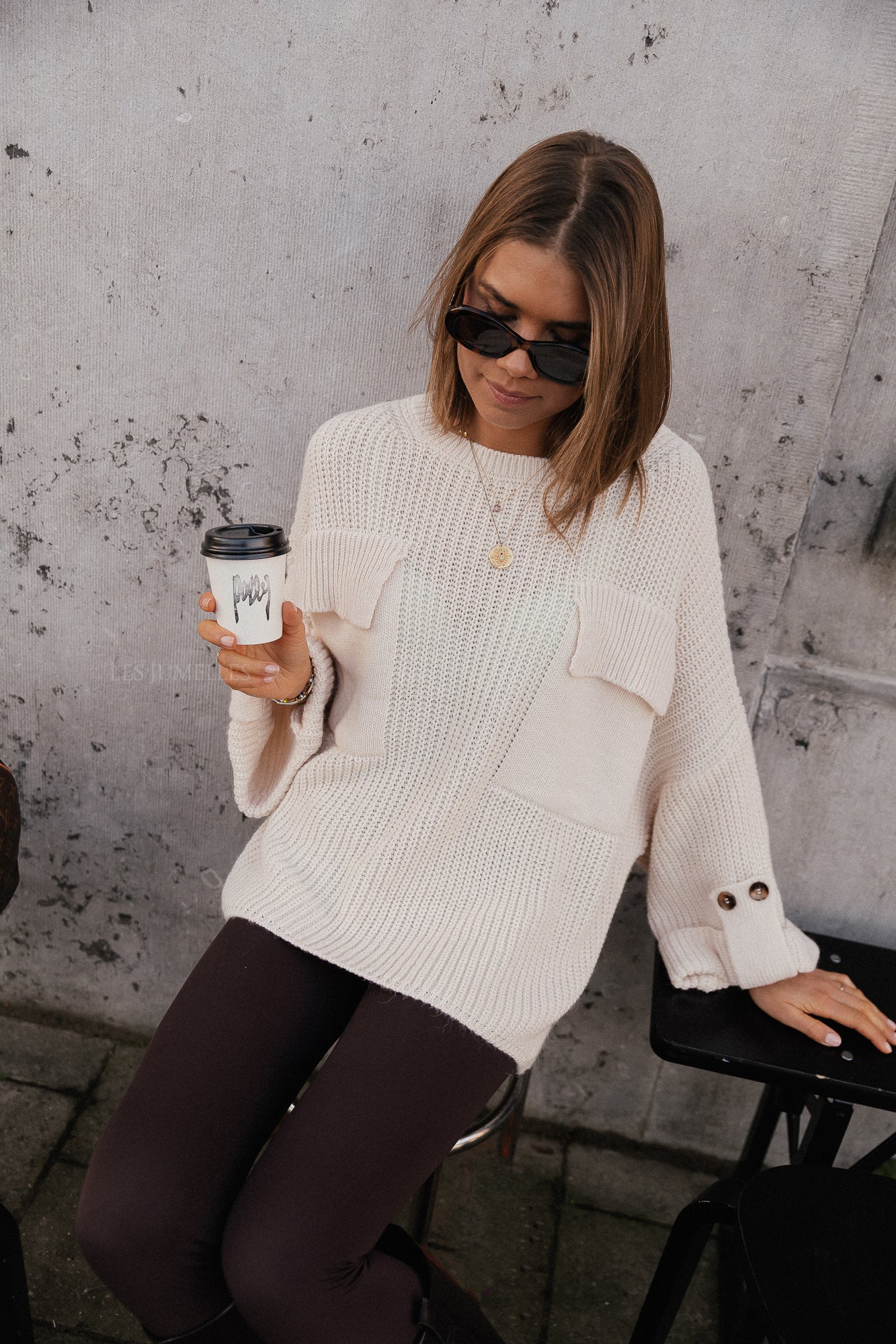 Noemie Strickpullover in Creme