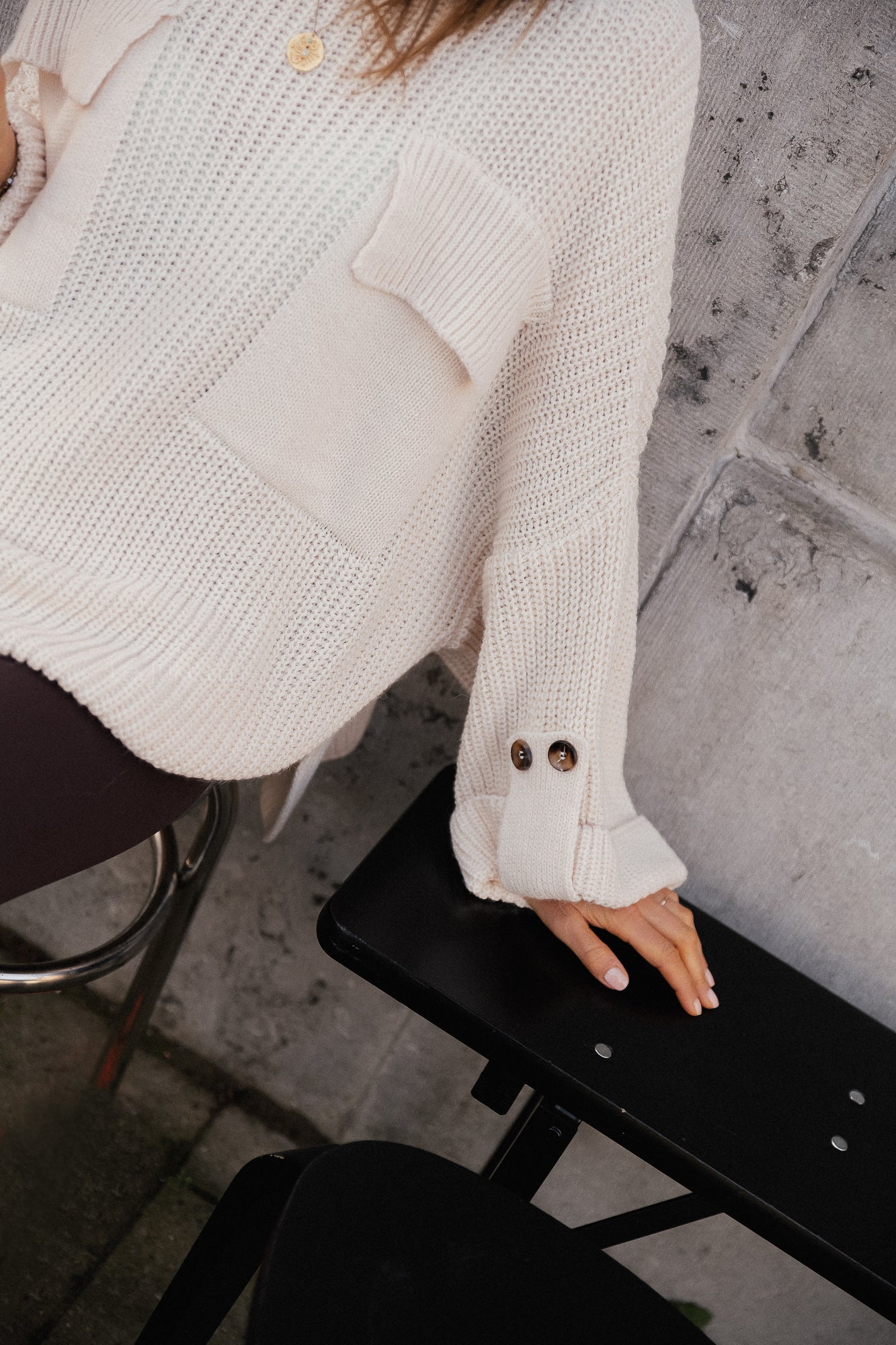 Noemie Strickpullover in Creme