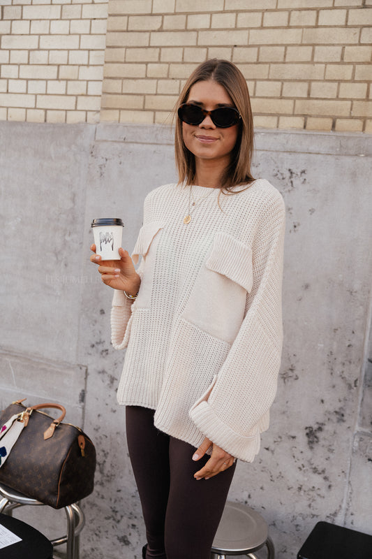 Les Jumelles Noemie knitted jumper cream