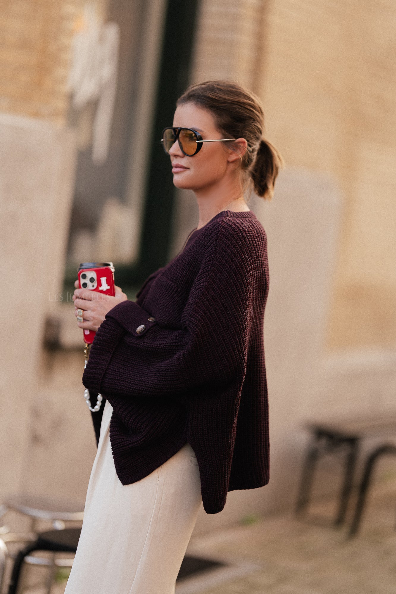 Noemie Strickpullover burgundy