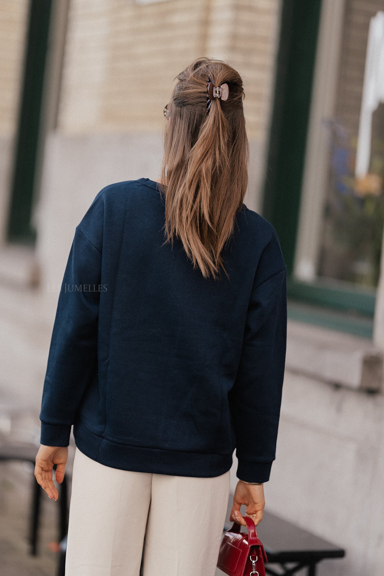 Sweat-shirt à col rond VIMaldea bleu marine