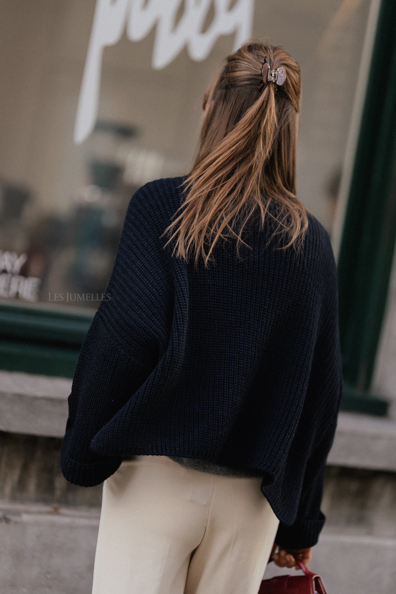 Noemie knitted cardigan night sky