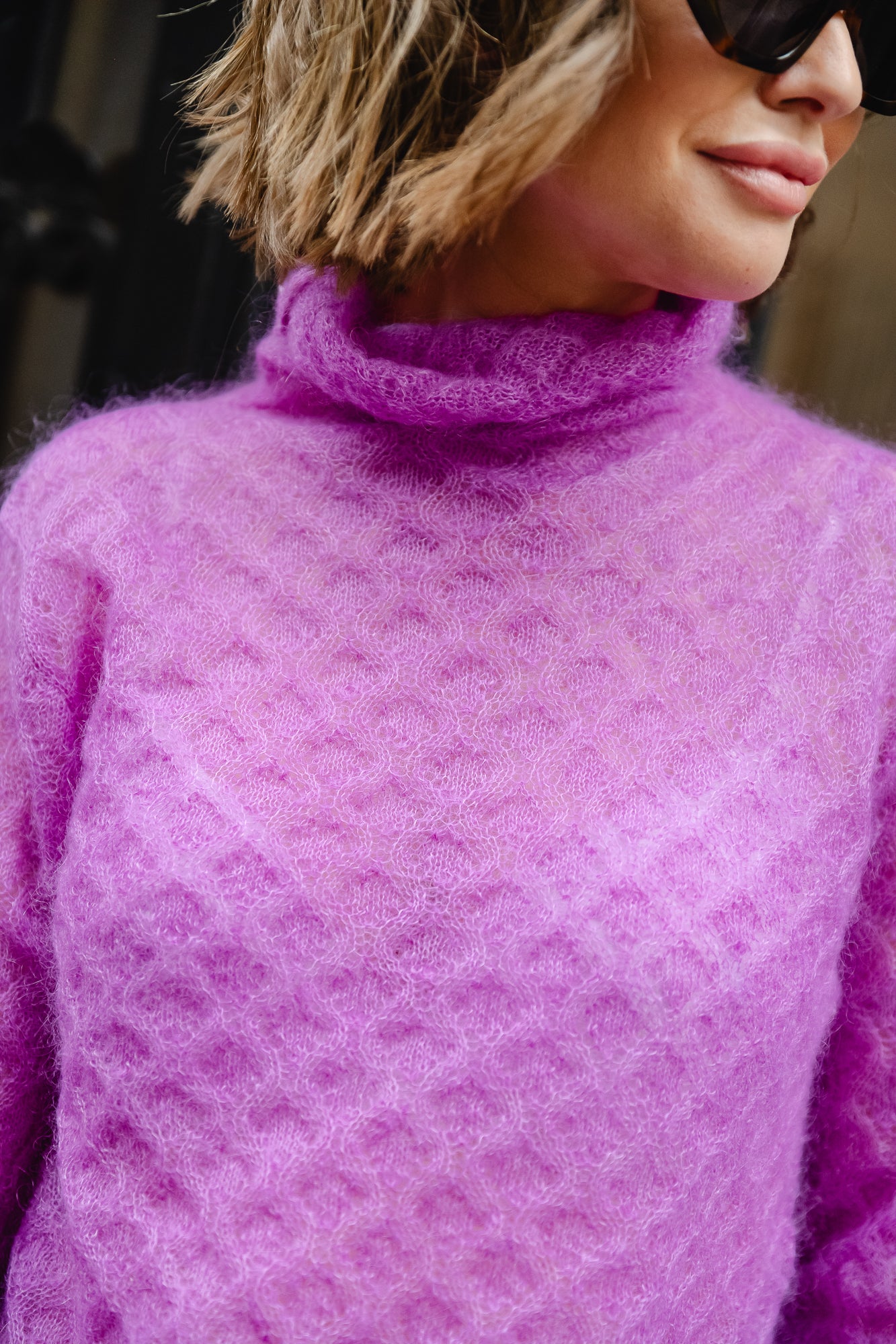 Light mohair sweater lilac