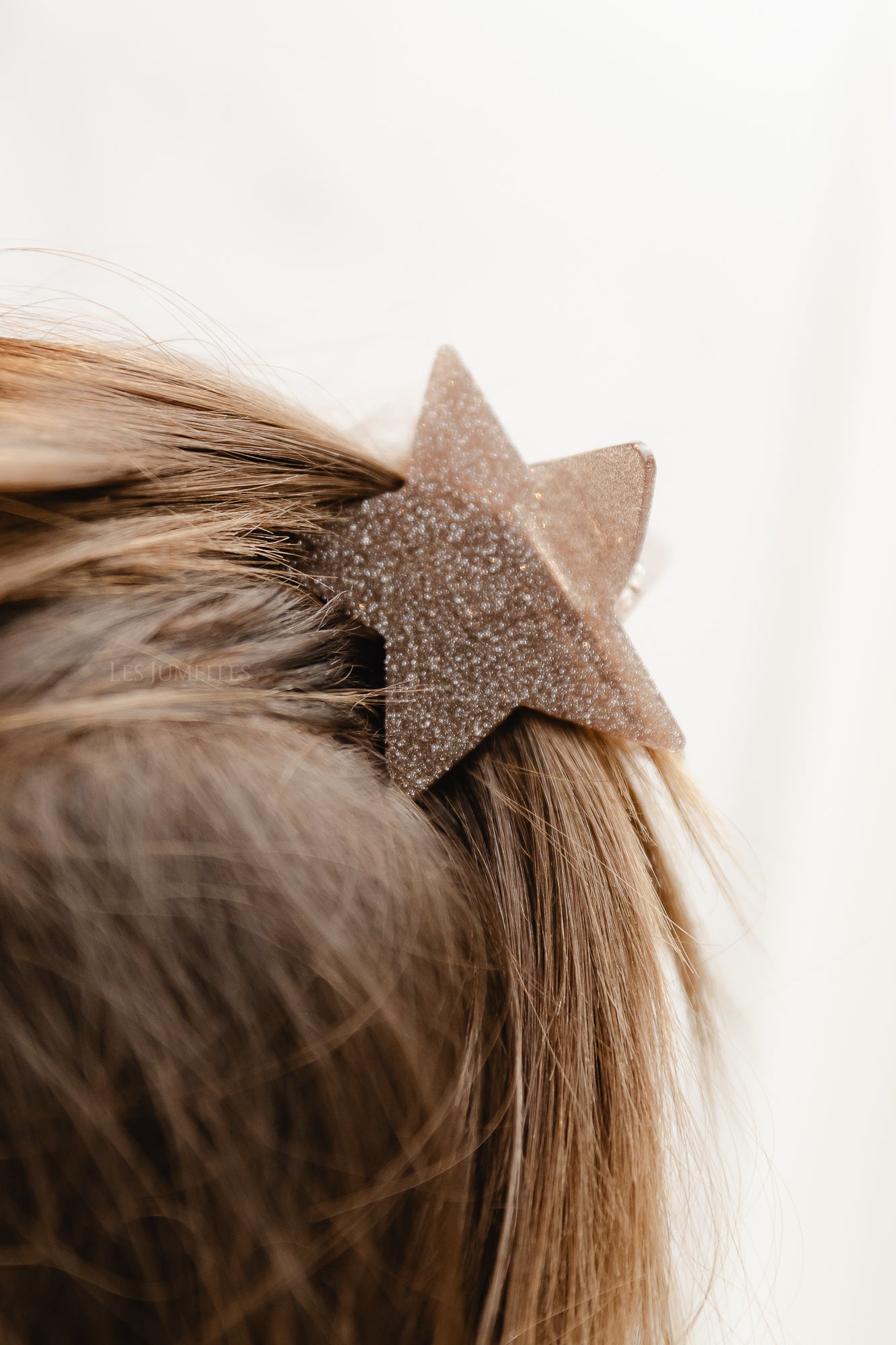 Hair clip shining star brown