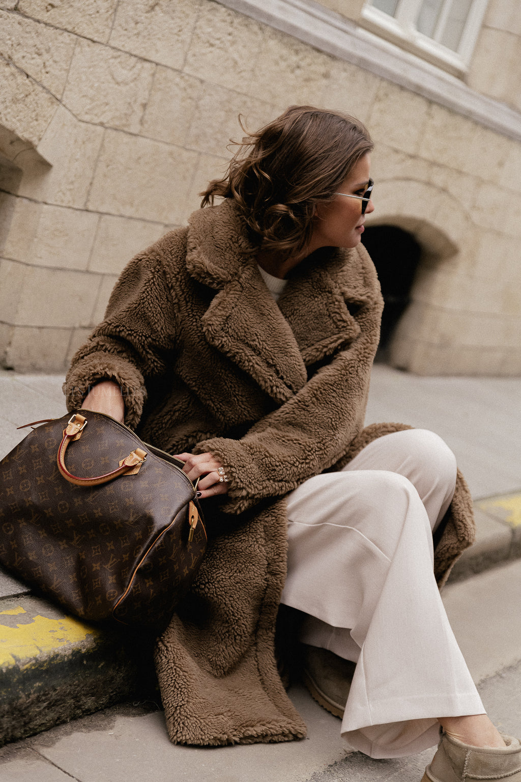 Manteau Lya en teinte sépia