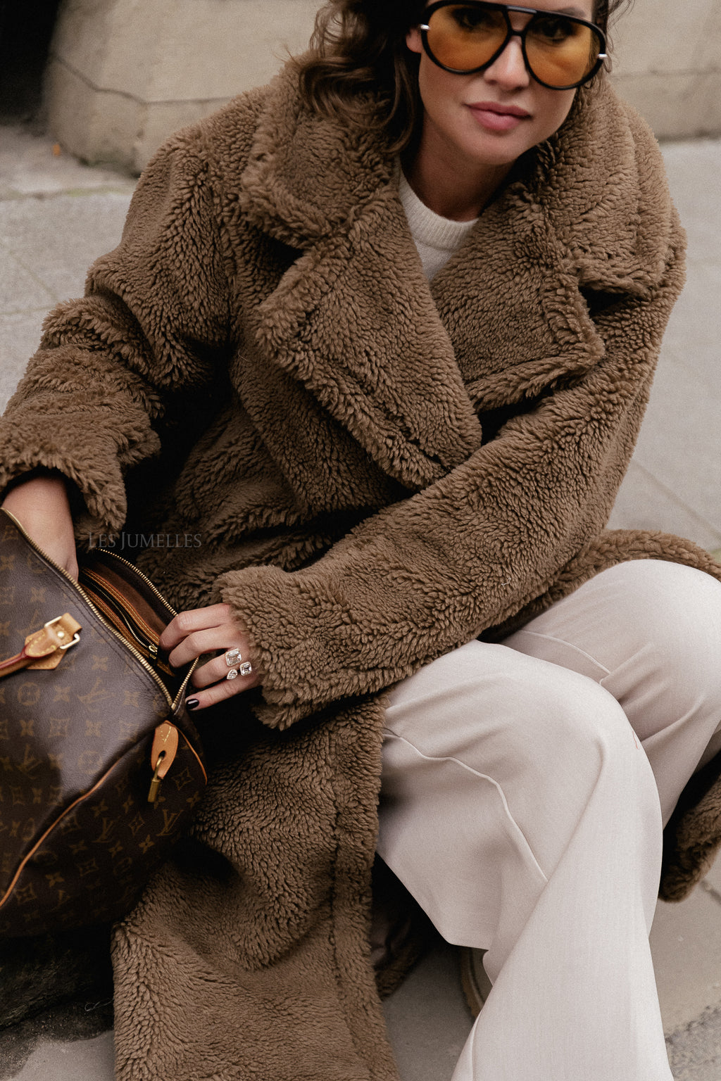 Manteau Lya en teinte sépia
