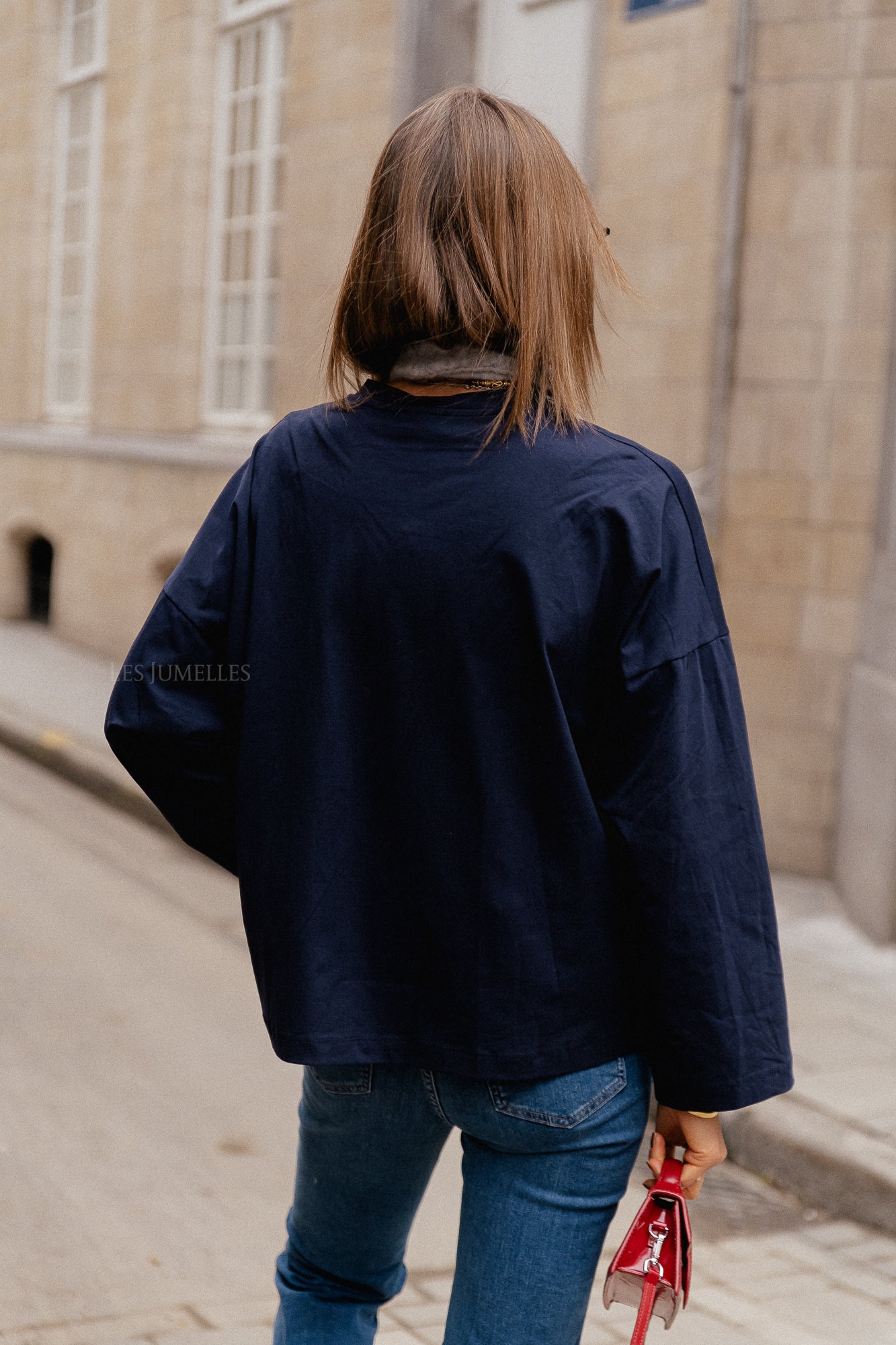 Rachel LS shirt navy