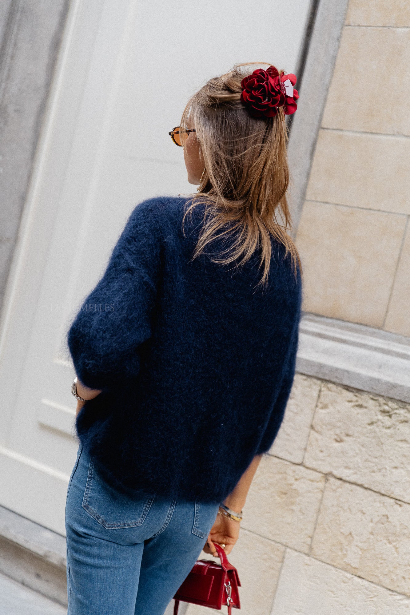 Nova Mohair-Pullover navy