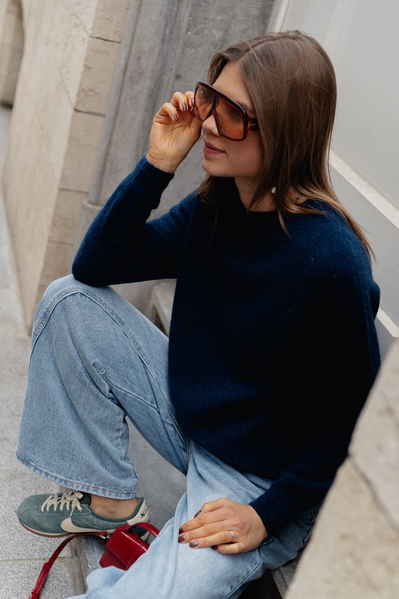 Gisèle Pullover in Marineblau