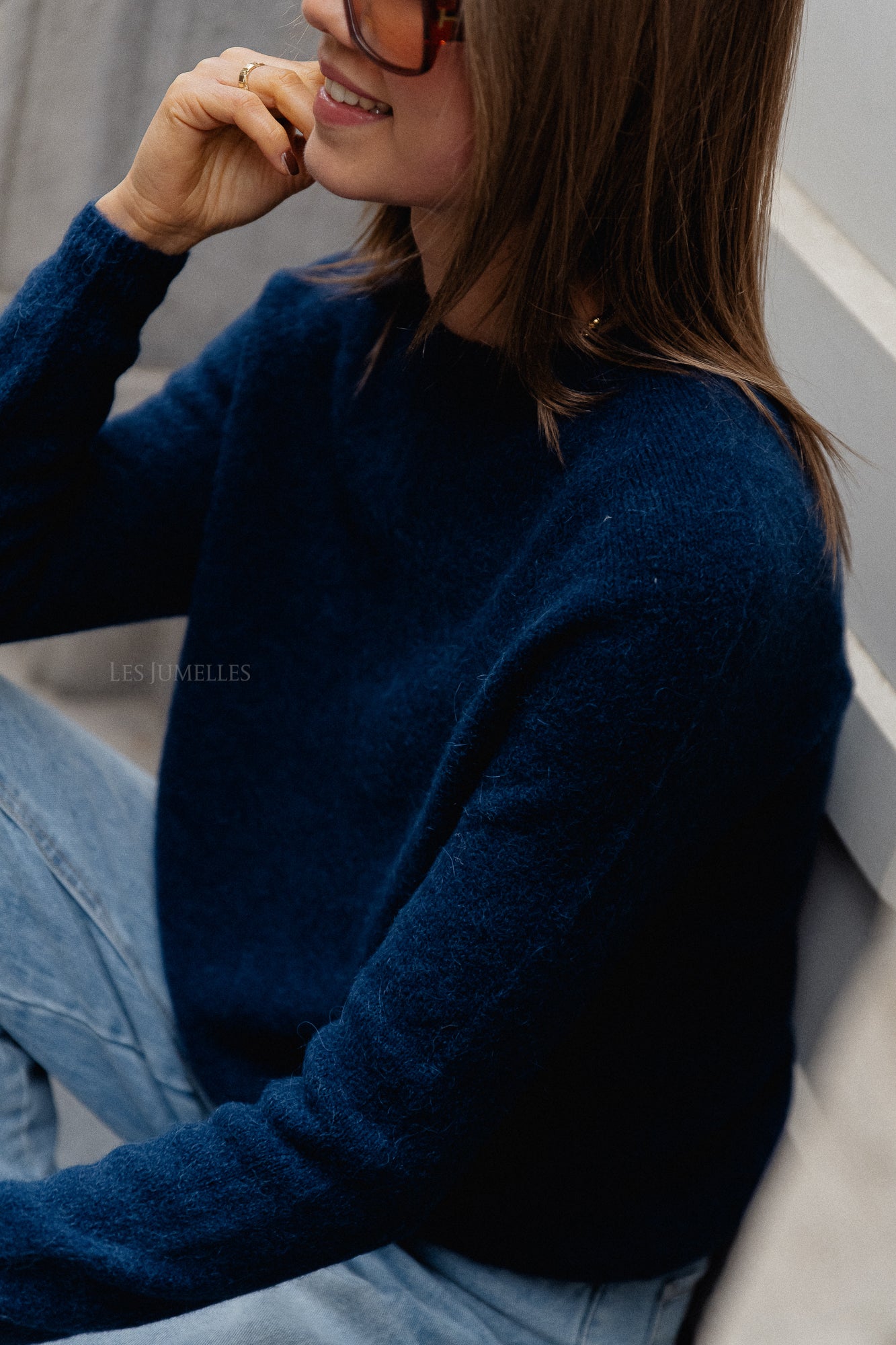 Gisèle Pullover in Marineblau