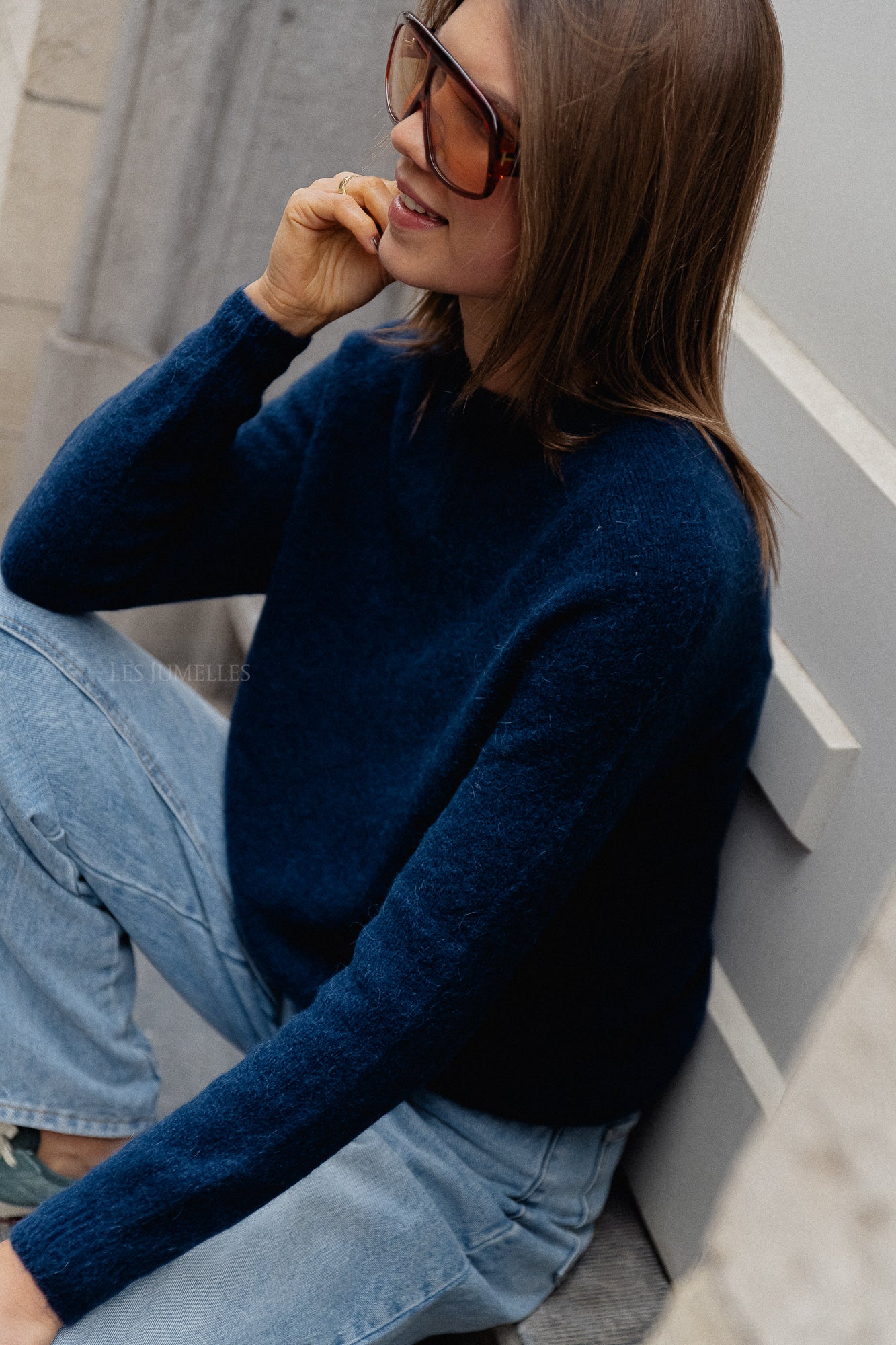 Gisèle Pullover in Marineblau