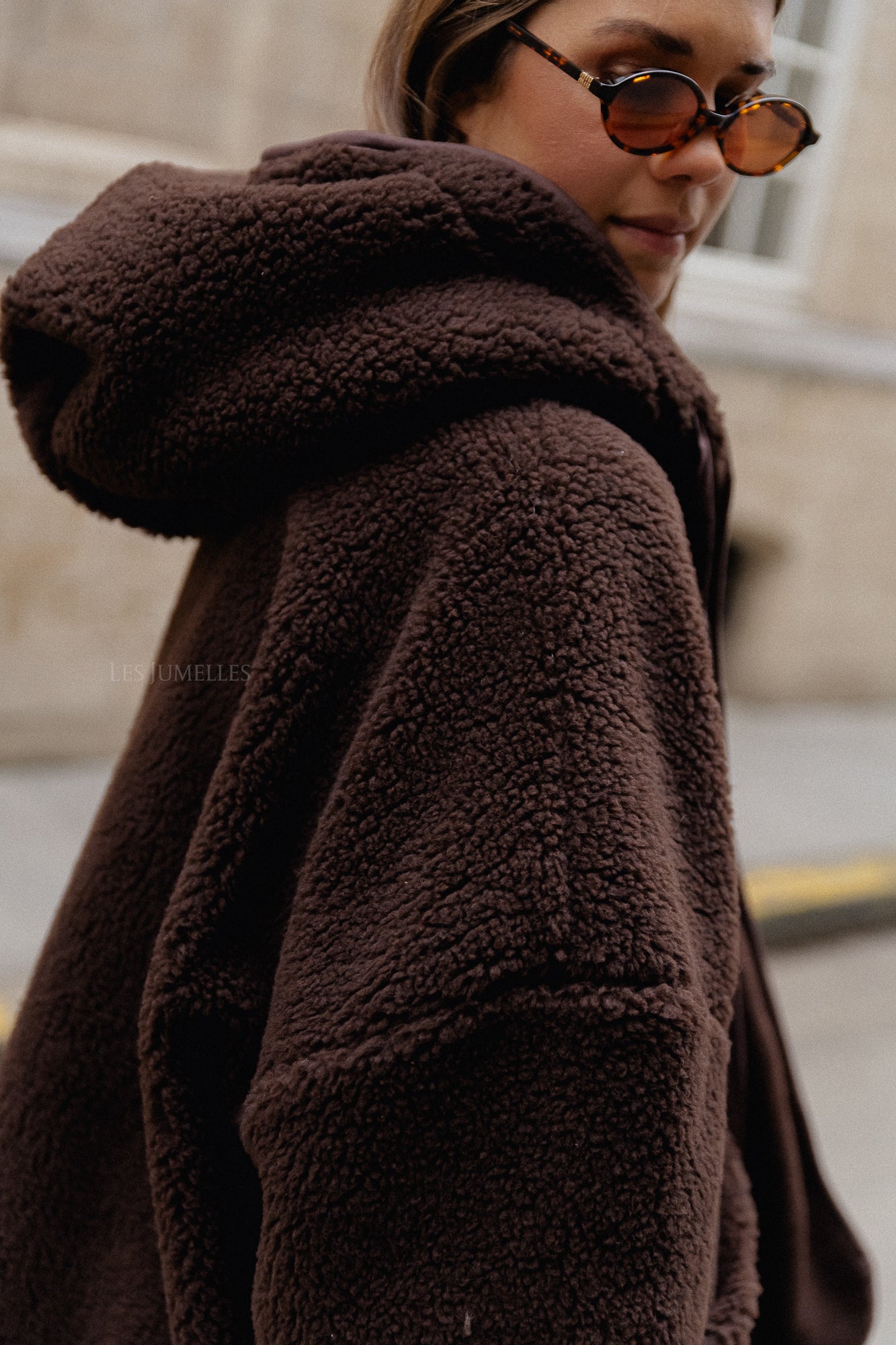 Veste en peluche Briar marron