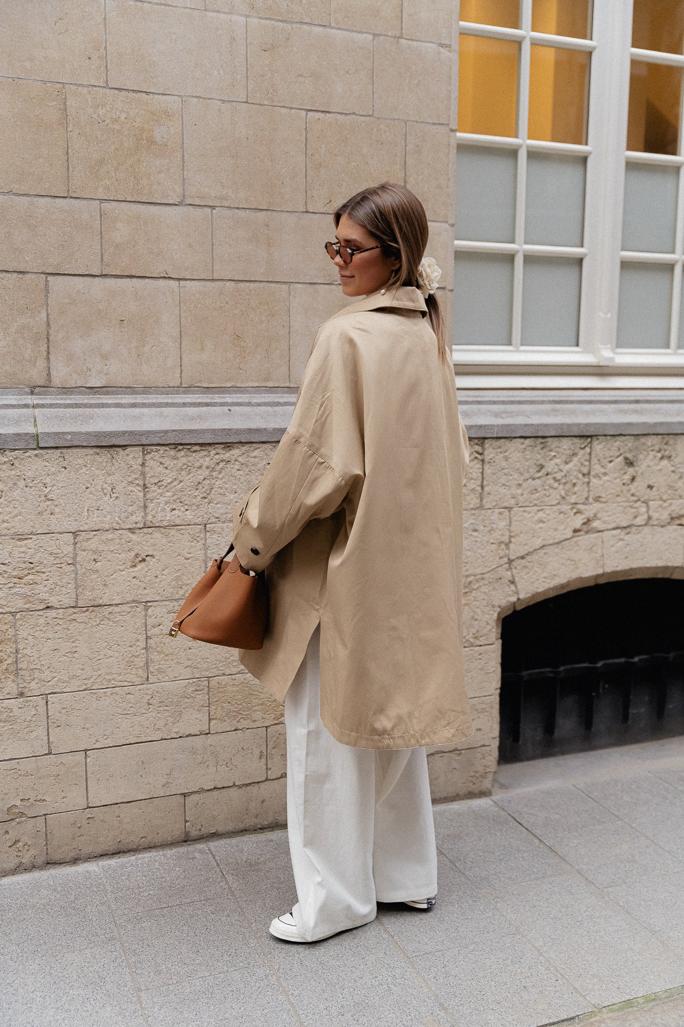 Elise oversized trenchcoat beige