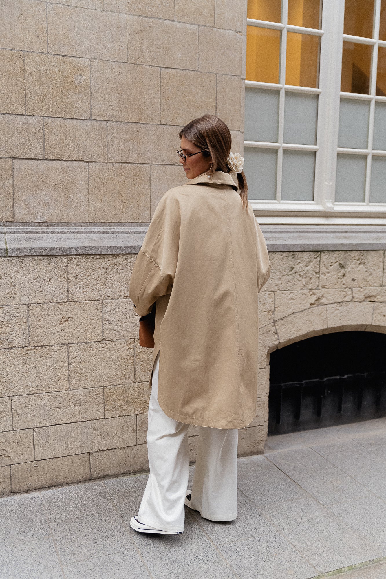 Elise oversized trenchcoat beige