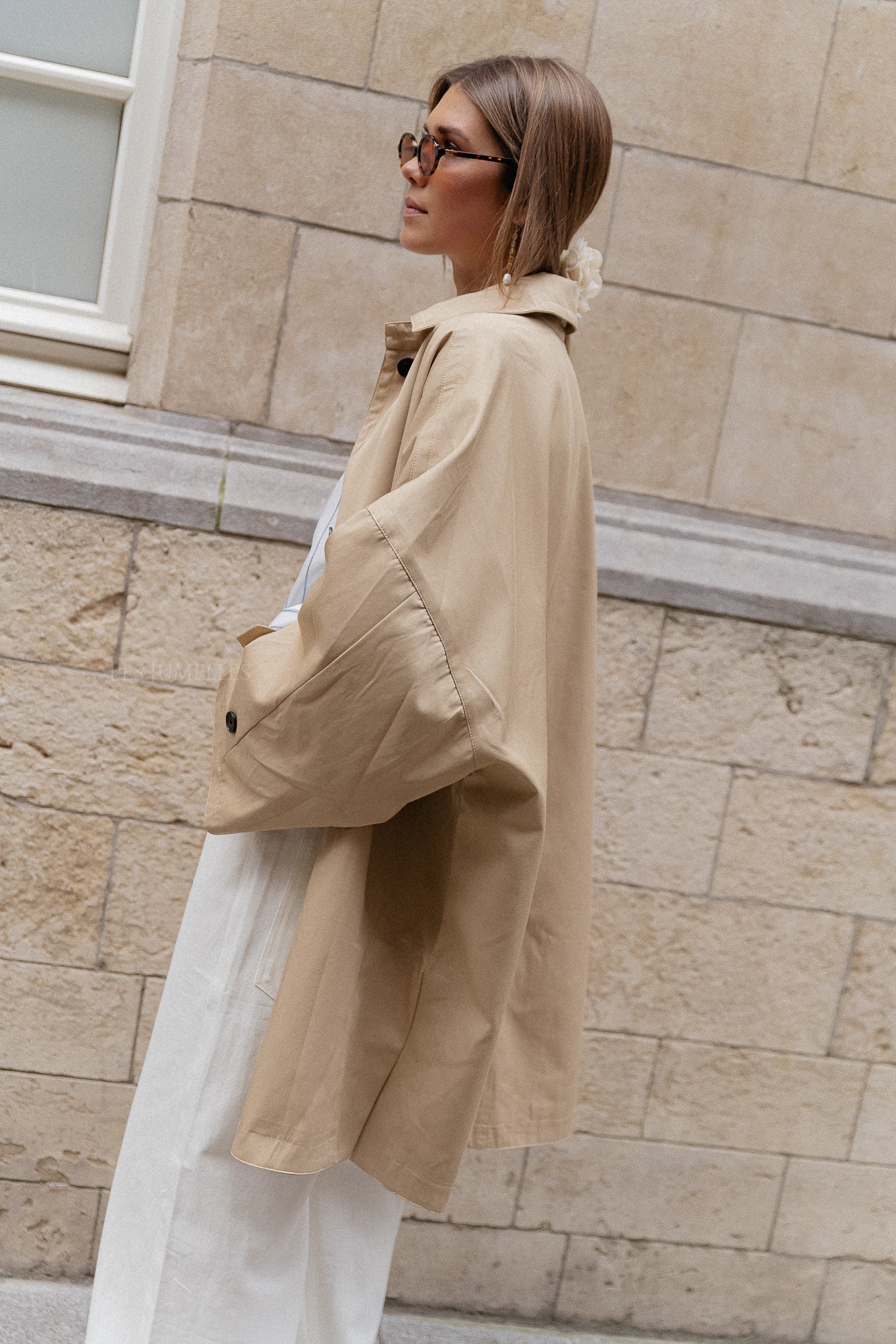 Elise oversized trenchcoat beige