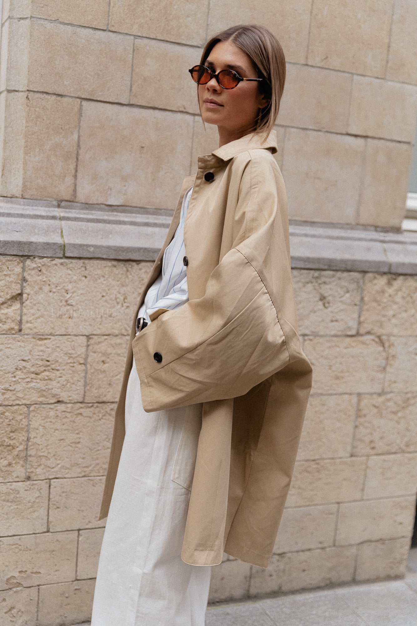 Elise oversized trenchcoat beige