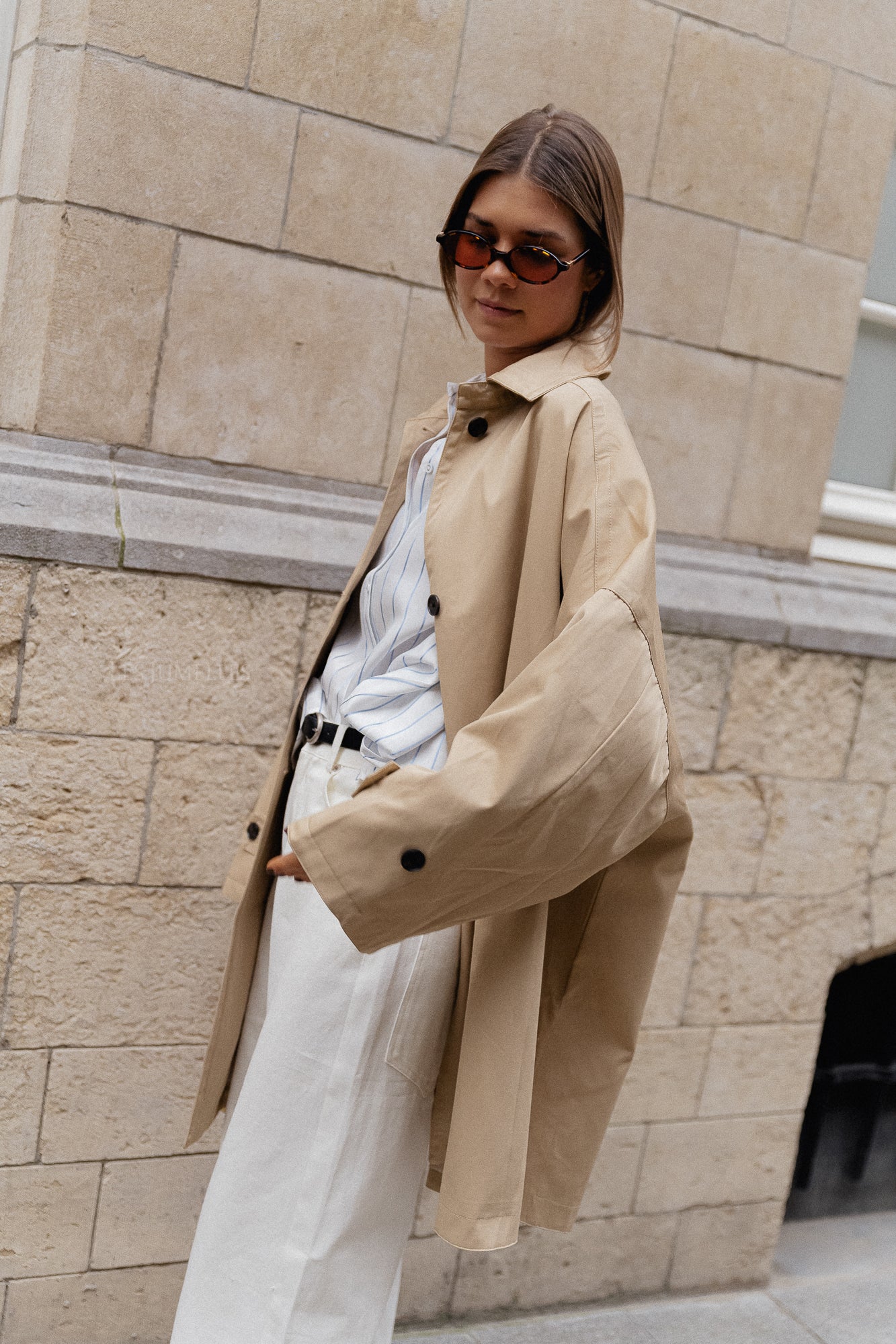 Elise oversized trenchcoat beige