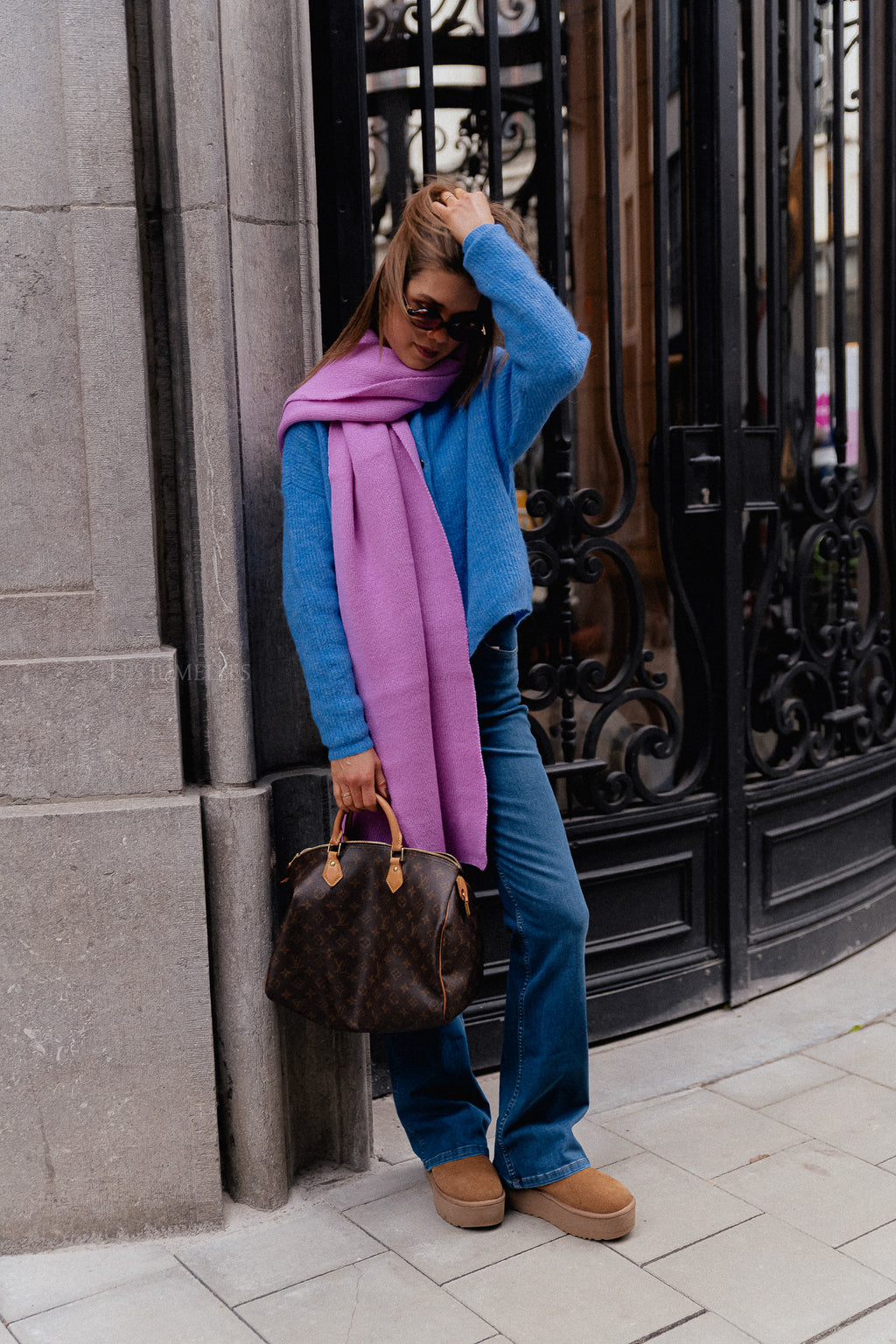 Noa scarf fondant pink