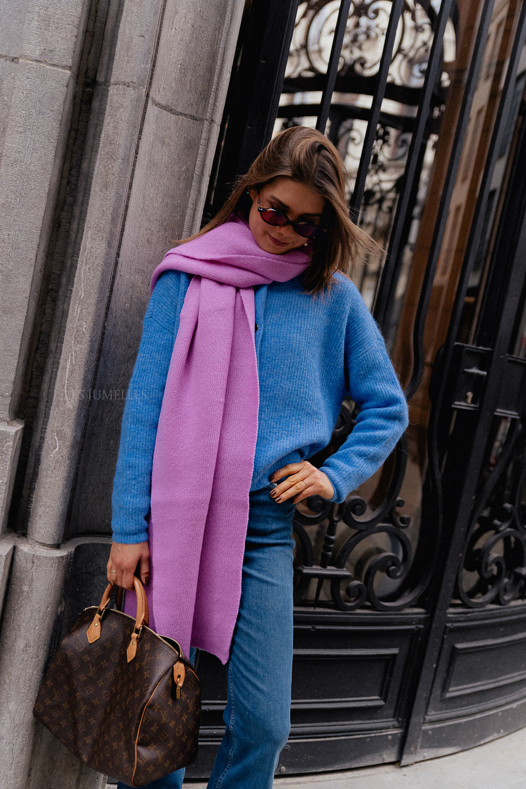 Noa scarf fondant pink