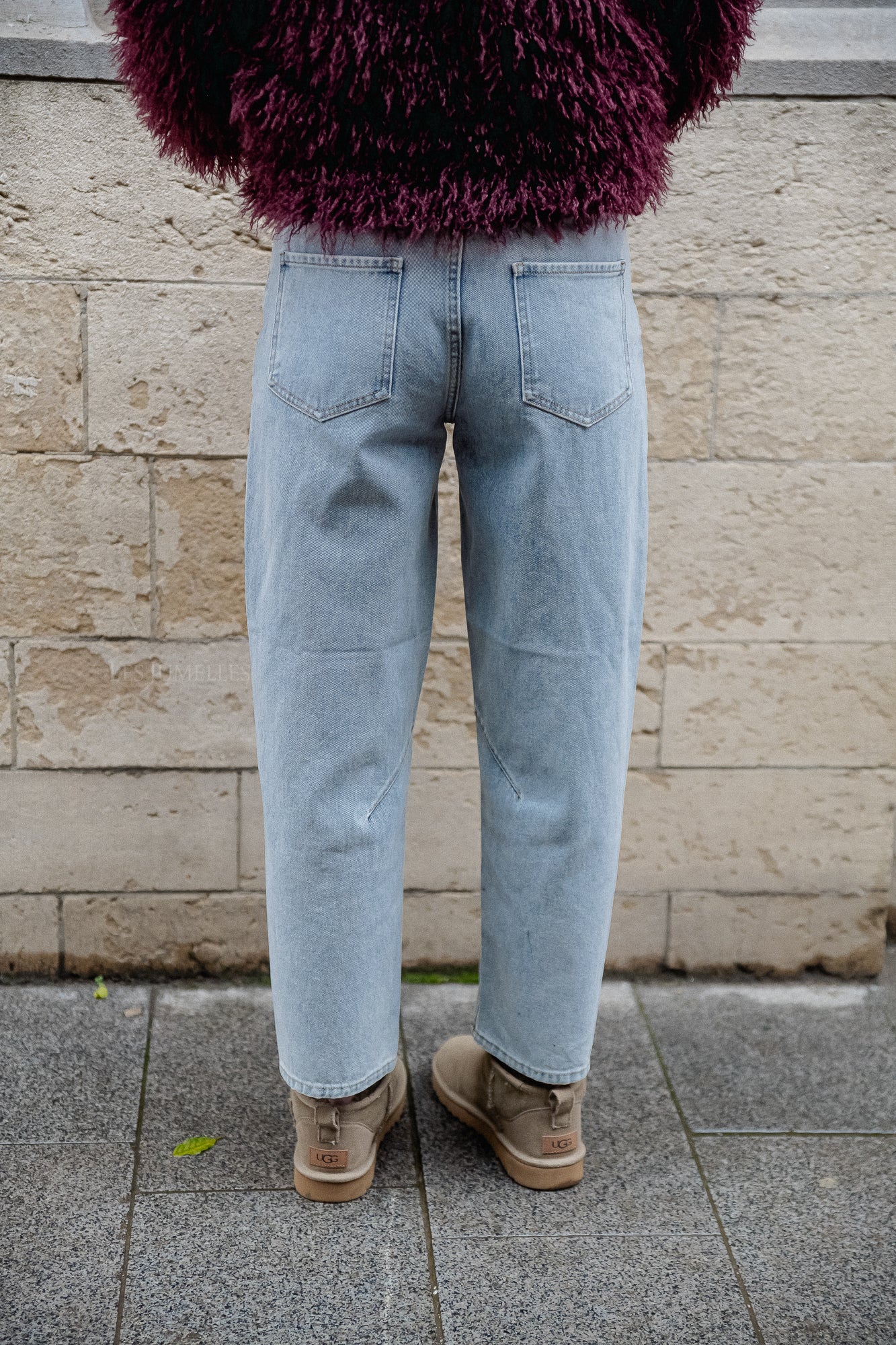 Jean OBJMoji Yulian LW barrel bleu clair denim