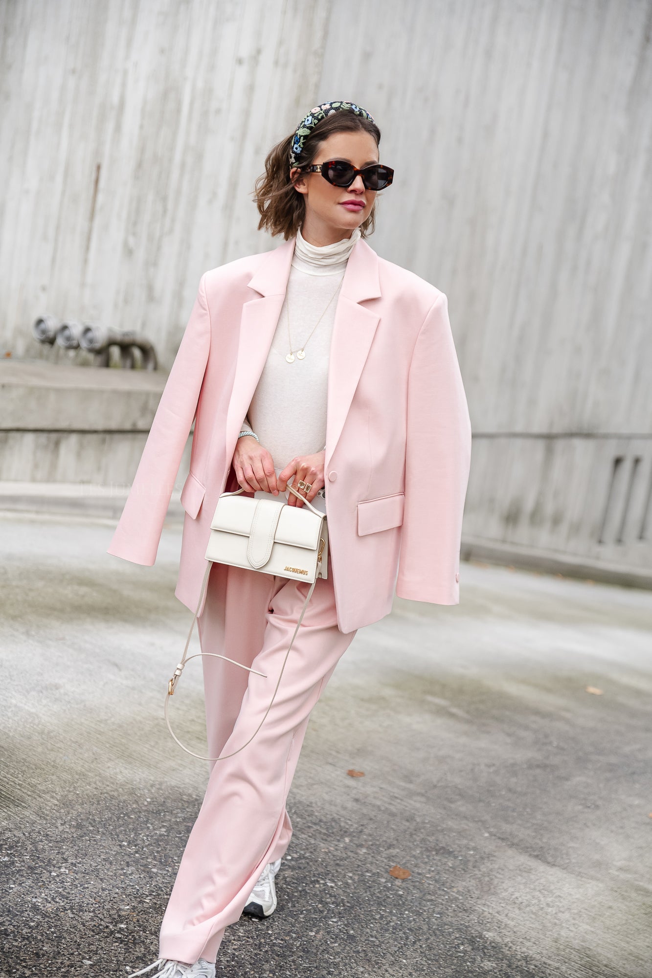 Oversized blazer pale pink