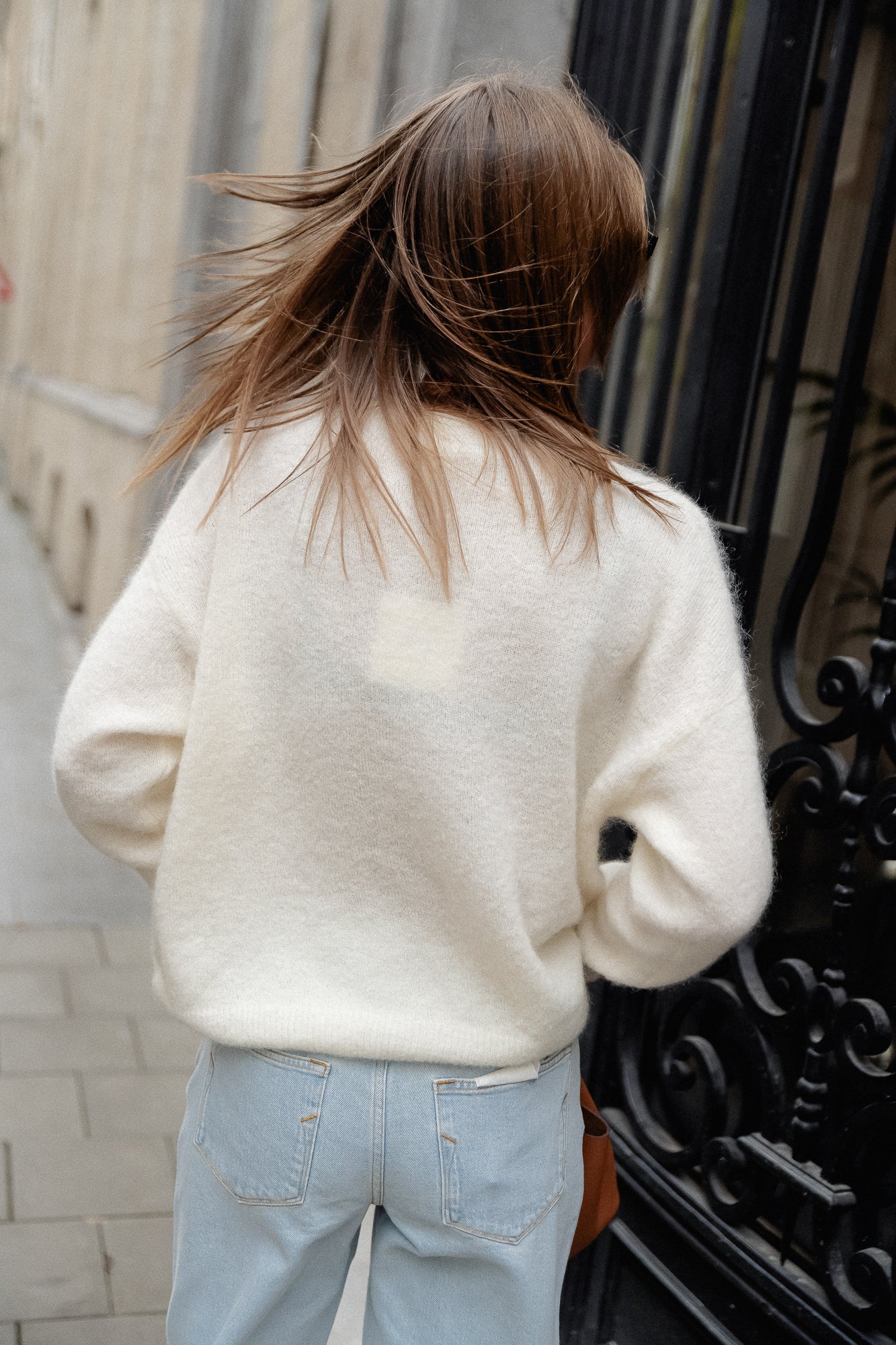 Pull Julia en mohair écru