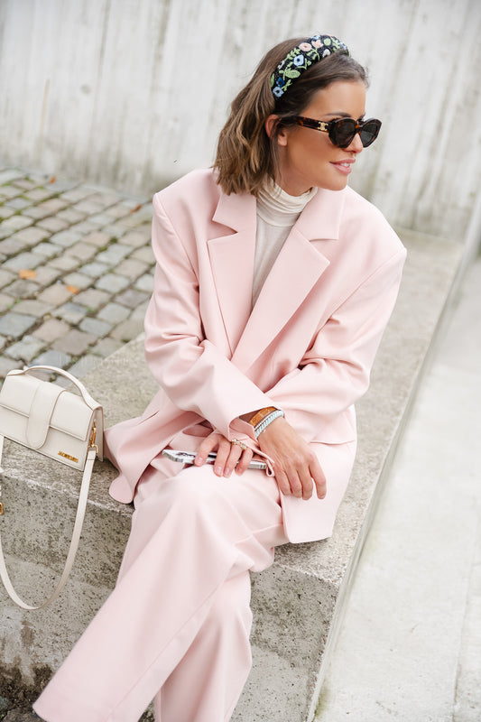 Les Jumelles Oversized blazer pale pink