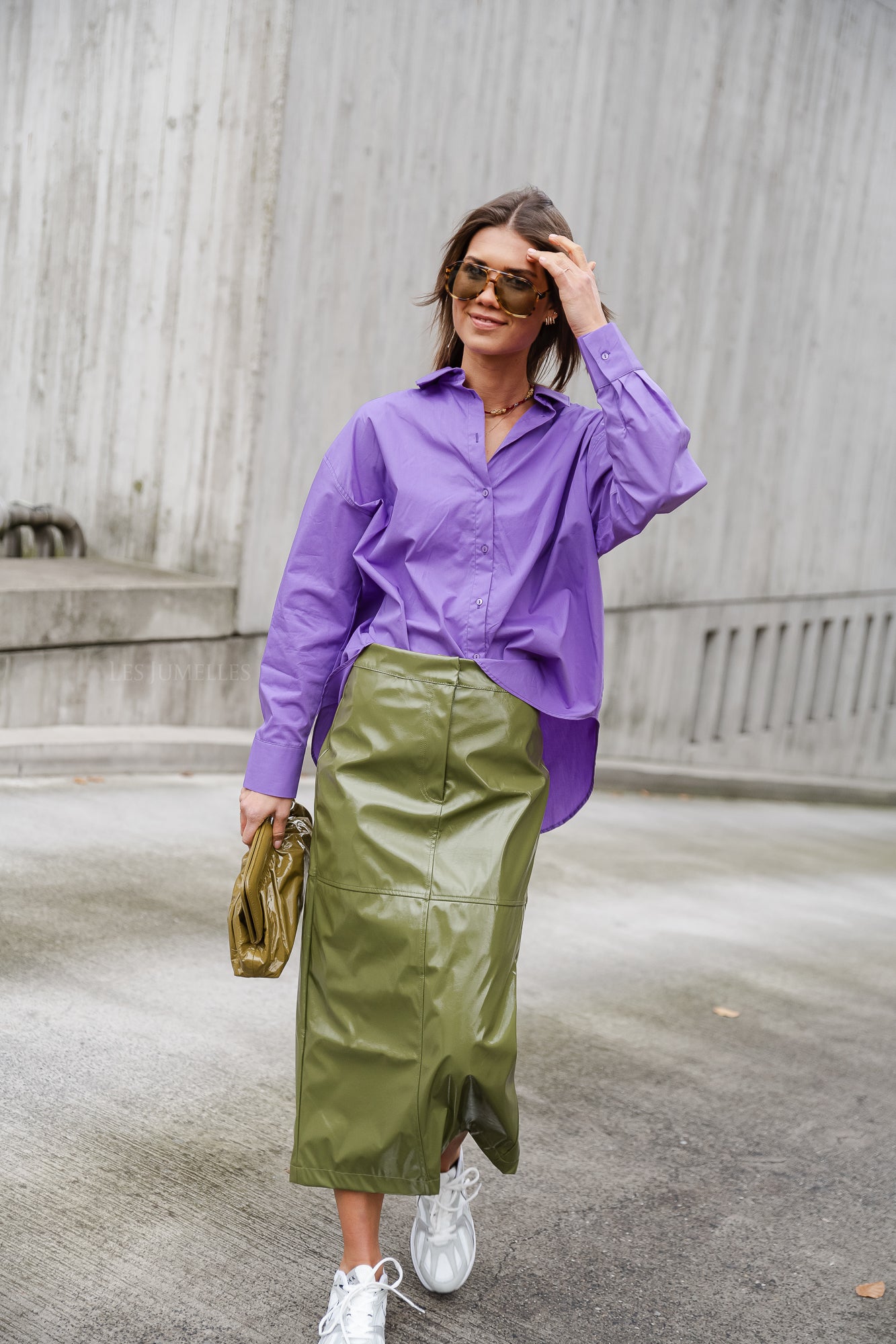 Liv cotton blouse purple