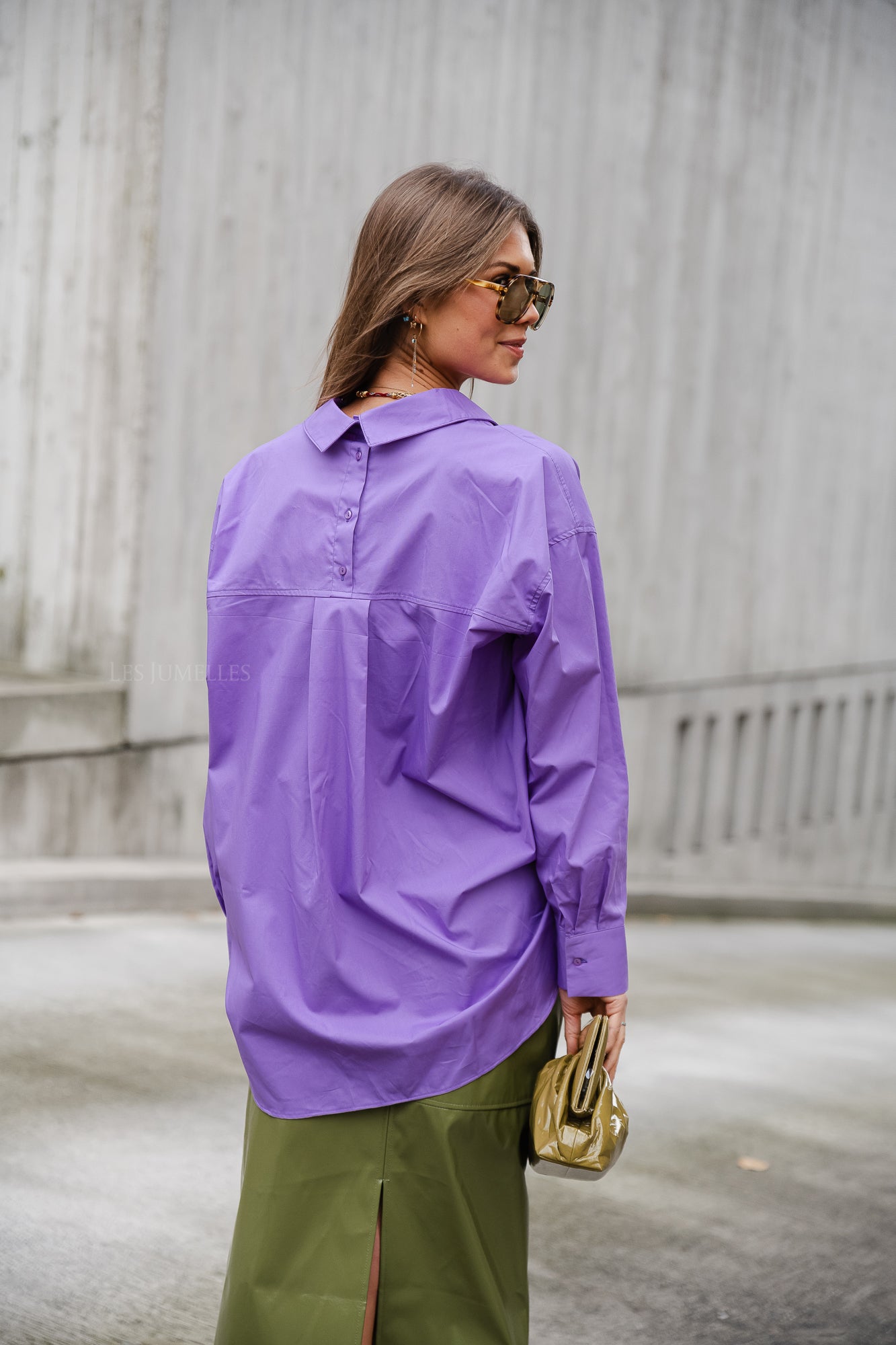 Liv cotton blouse purple