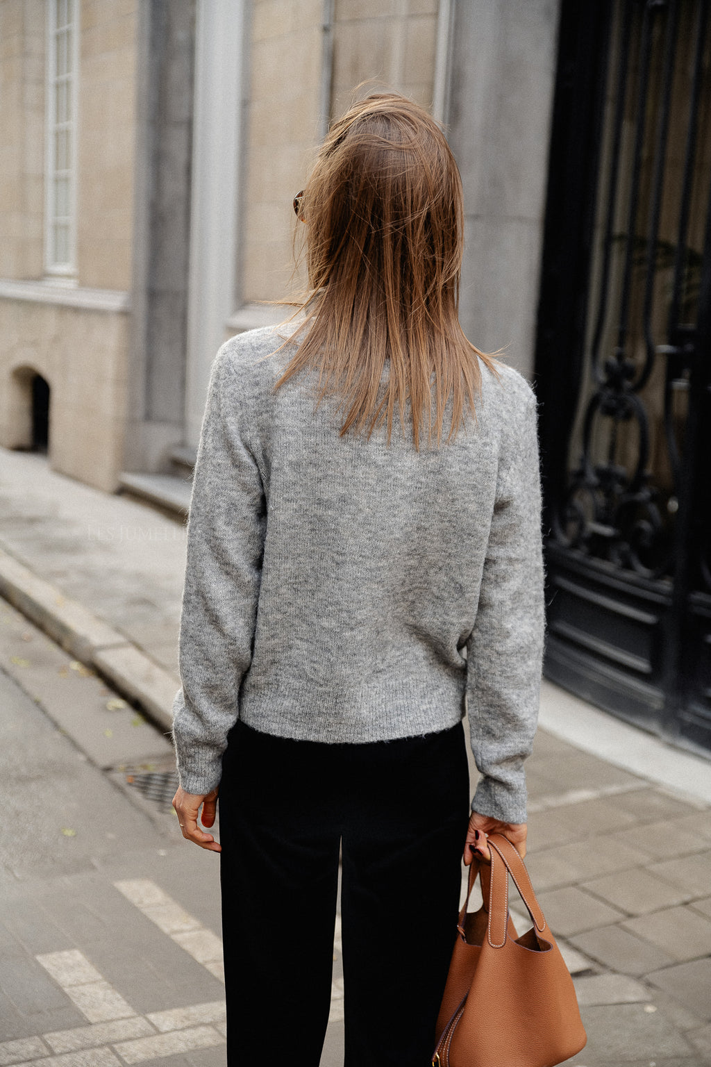 Cardigan en Maille YASSala LS Gris Moyen Mélangé