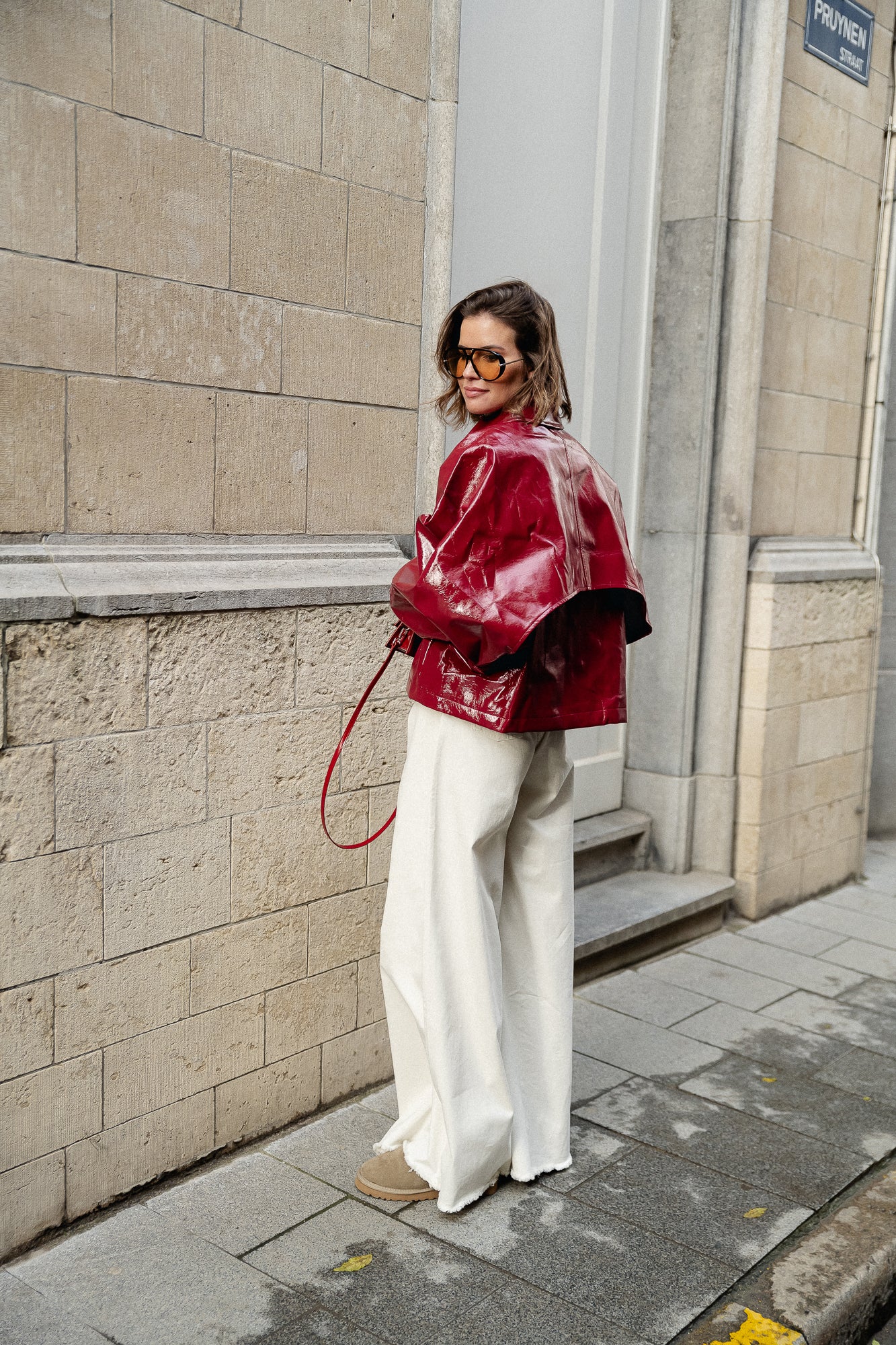 Jodie PU jacket red